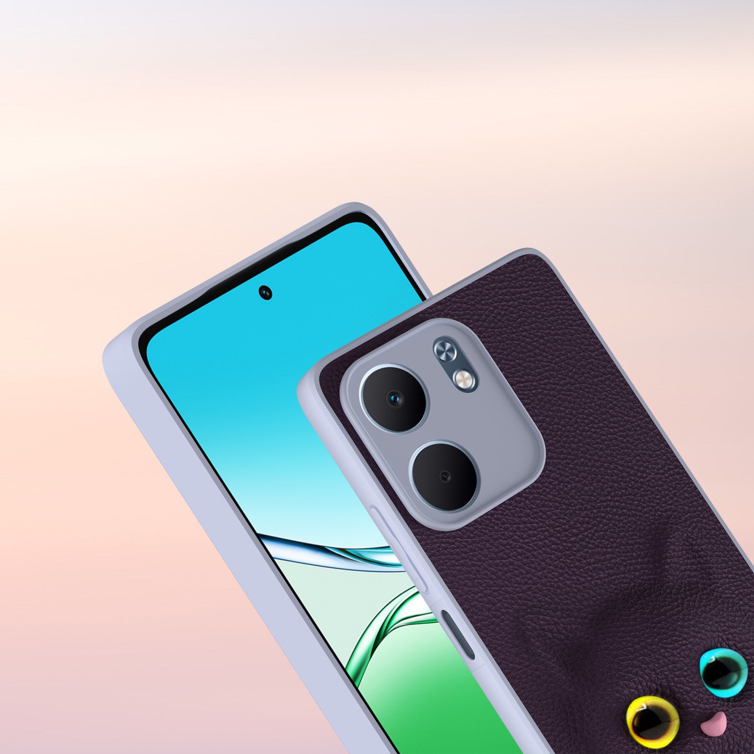 Pikkme Oppo A5x 5G kitty Back Cover (Purple)