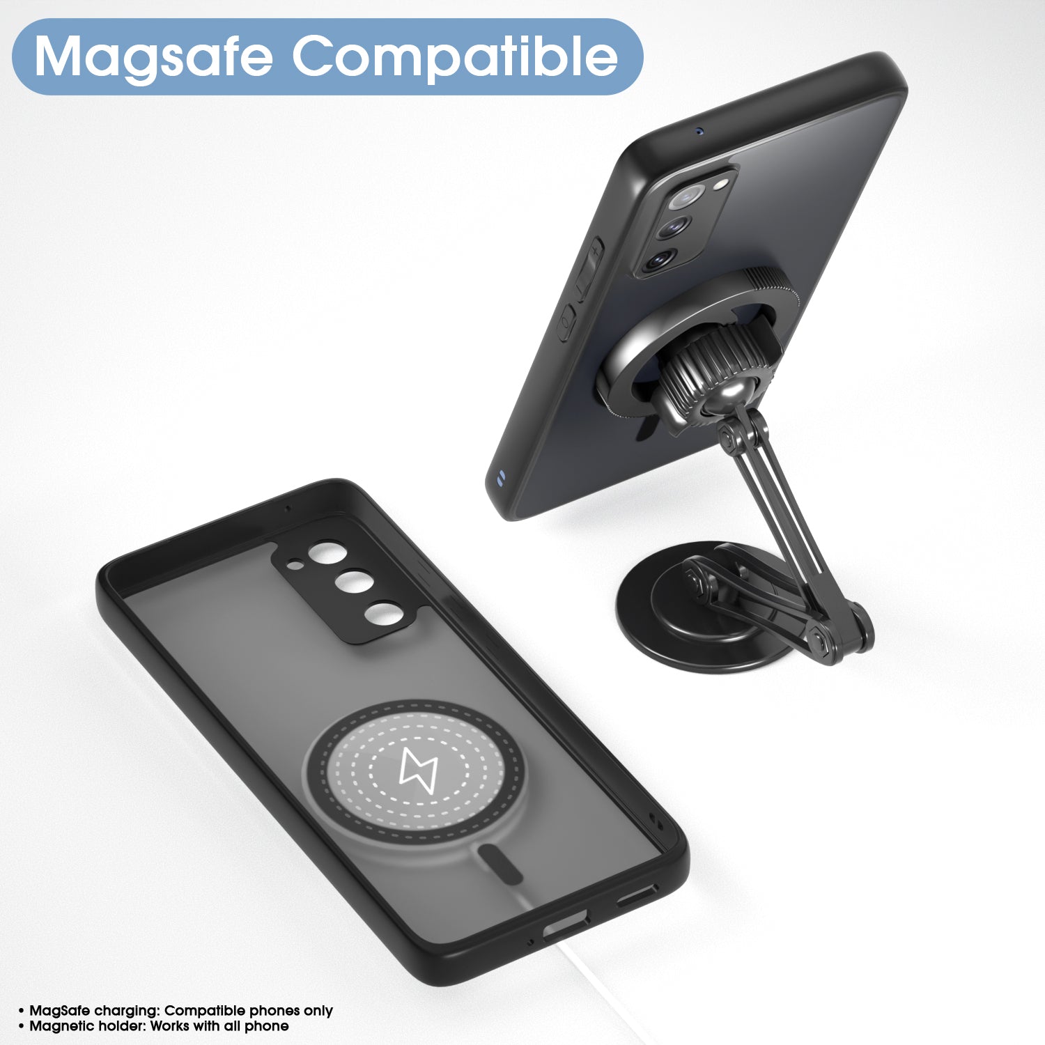 Pikkme Samsung Galaxy S20 Fe 5G Eagle 2 Mag-Safe Smoke Shockproof Hard Transparent Back Cover (Black)