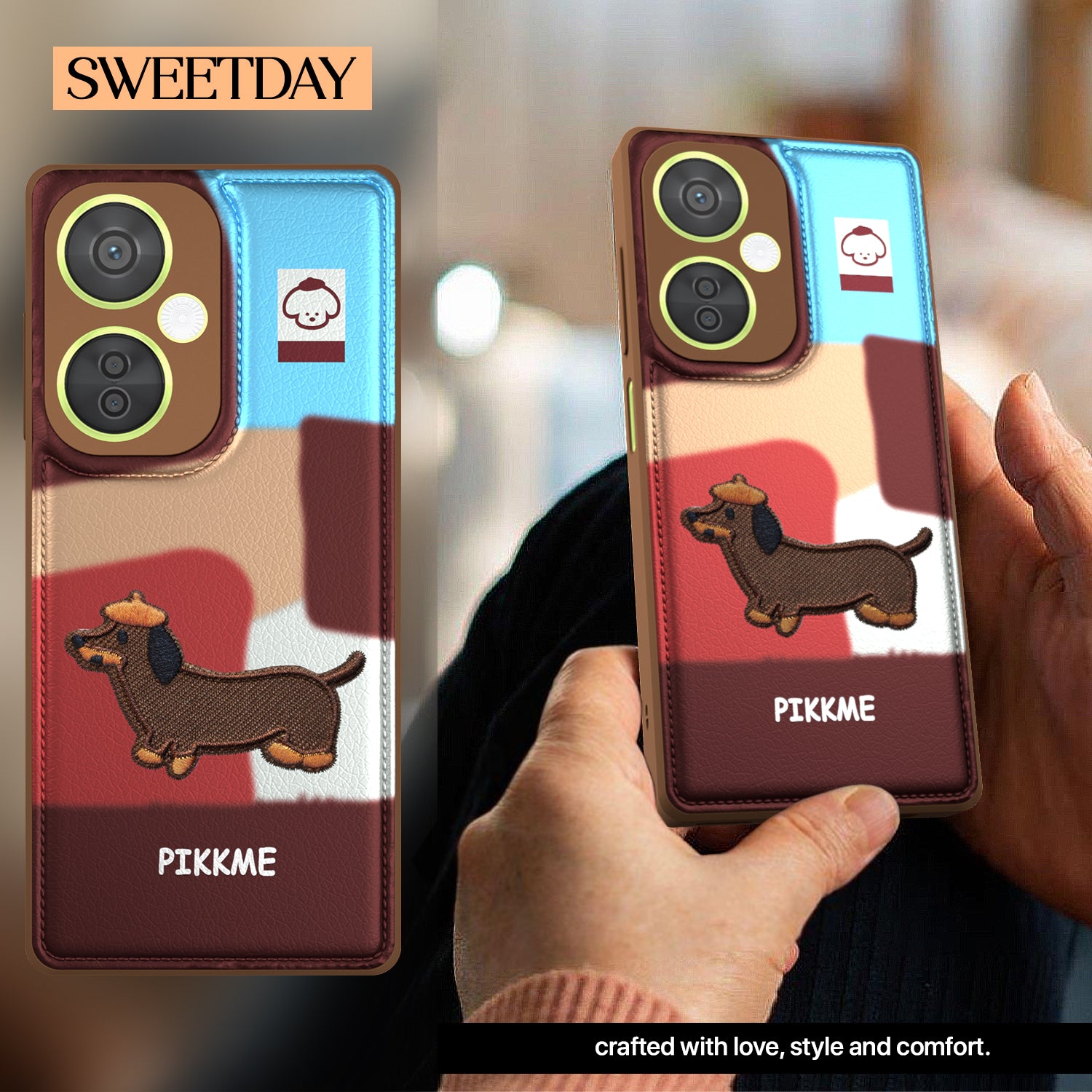 Pikkme OnePlus Nord Ce 3 Lite 5G Cute Girlish Dog Series Back Cover (Design3)