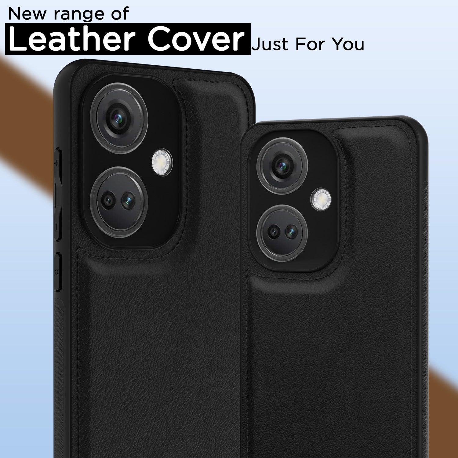 Pikkme OnePlus Nord Ce 3 5G Leather Back Case | Black