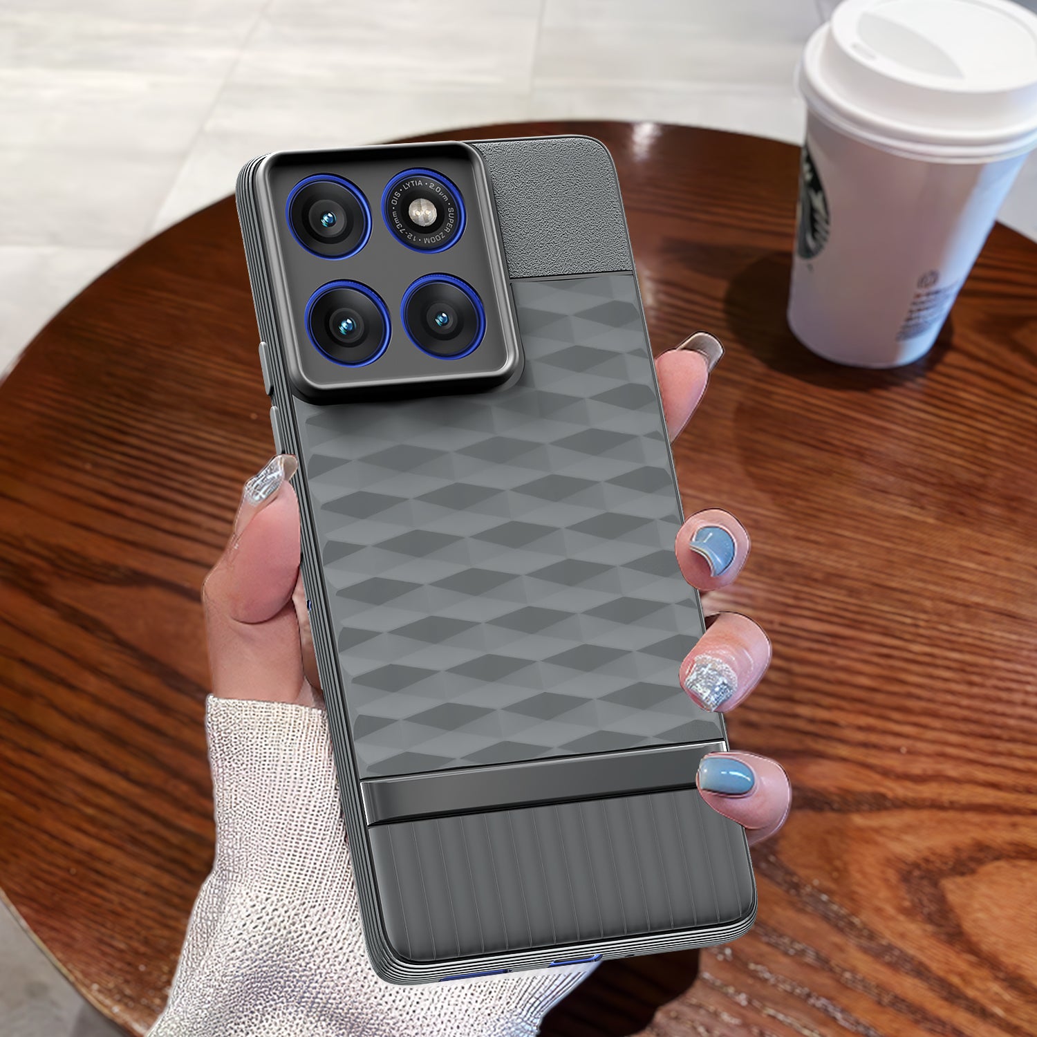 Pikkme Motorola Moto Edge 60 Pro 5G Shockproof Soft Flexible Gencase Back cover (Grey)