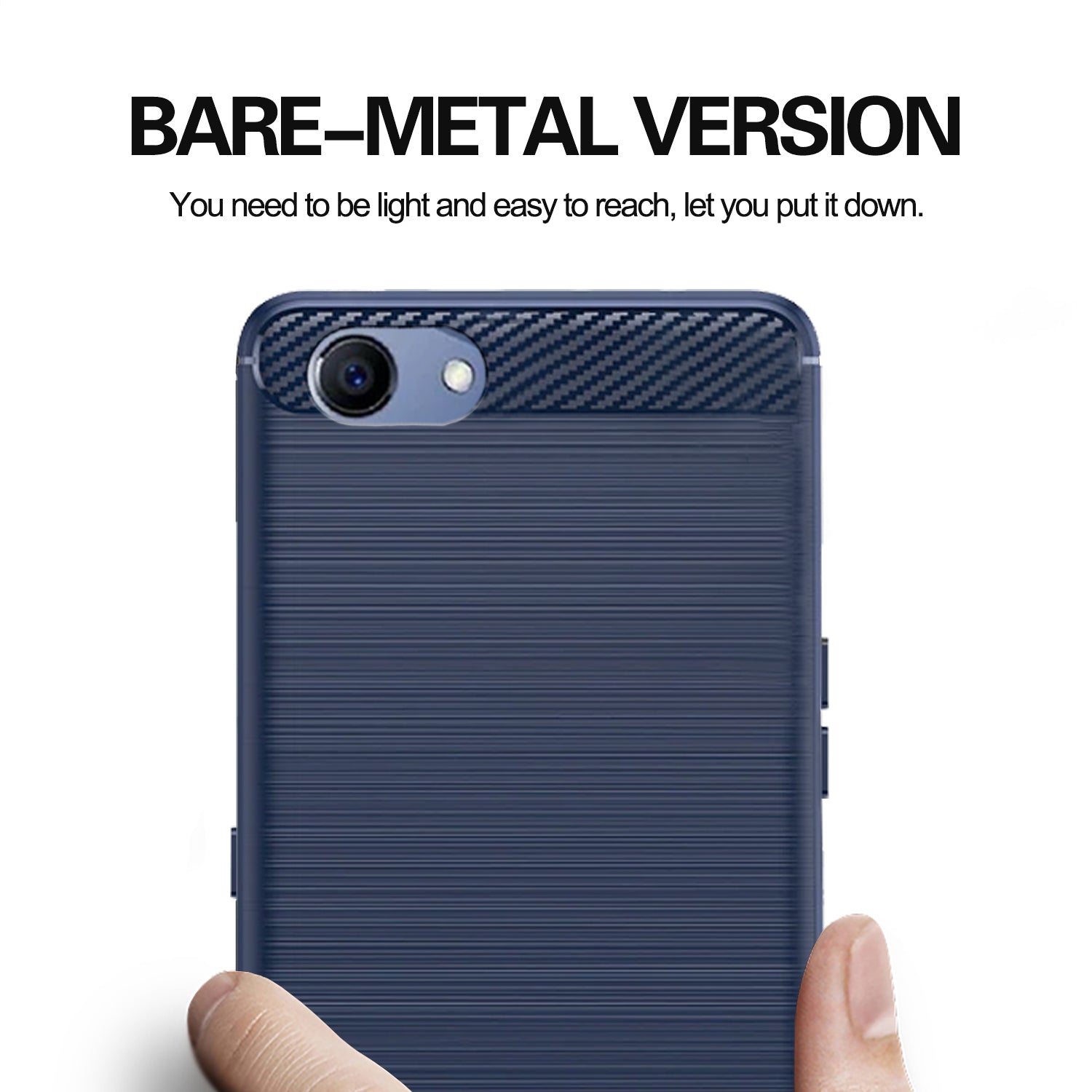 Pikkme Realme 1 Hybrid Carbon Fiber Back Cover (Blue)