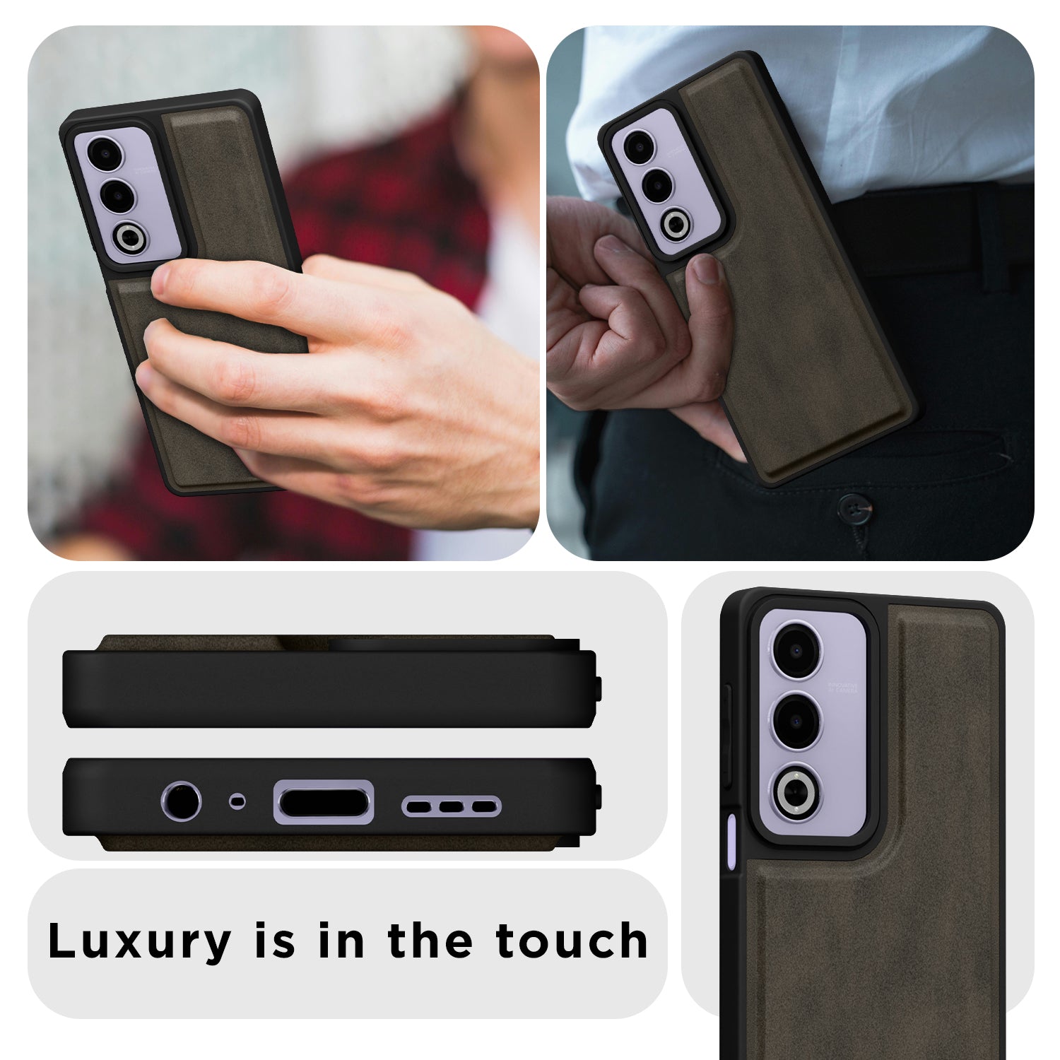 Pikkme Oppo F27 Pro Plus 5G Premium Leatherback Case (Brown)