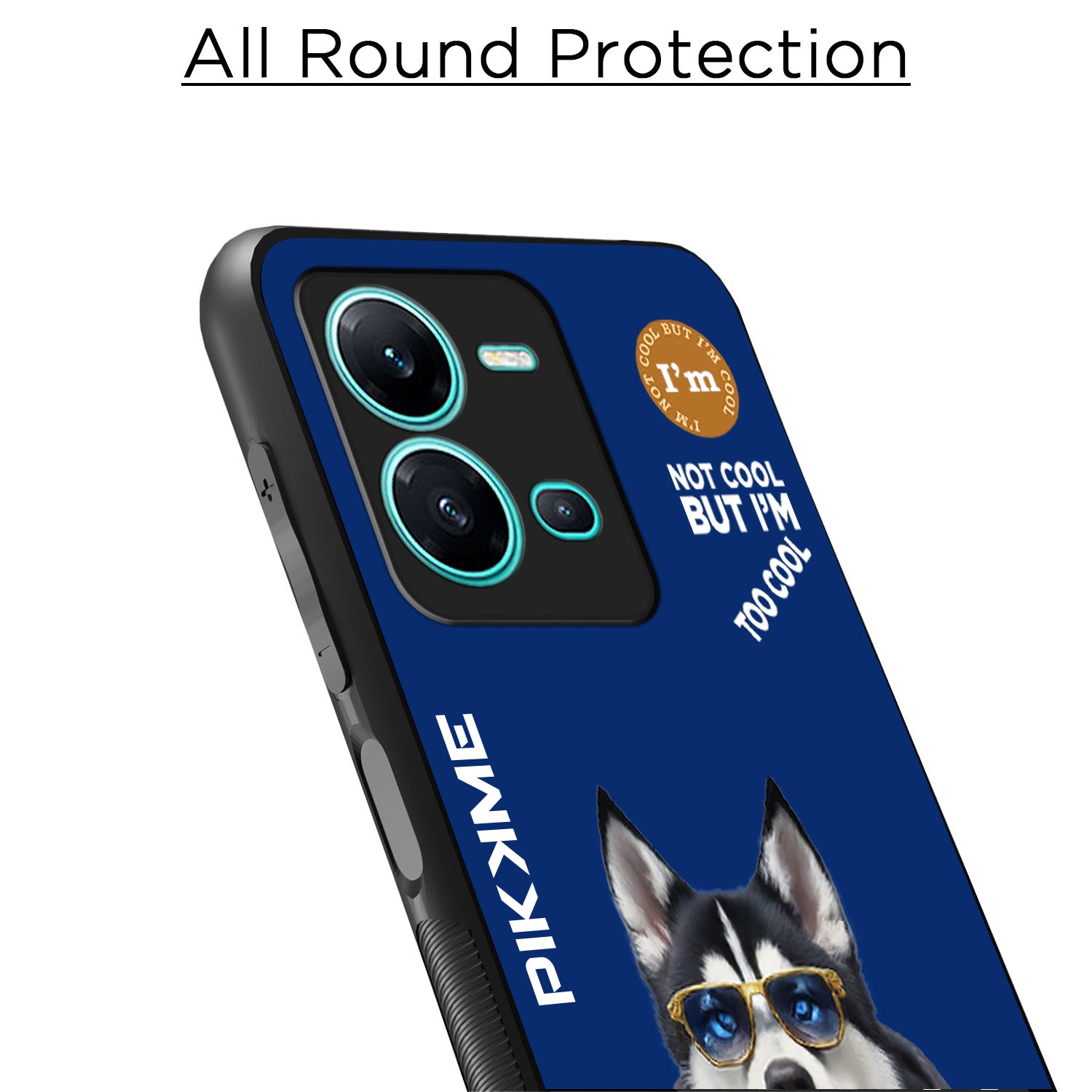 Pikkme Blue Dog Swag Vivo V25 5G Nim2 Back Cover (Design 08)