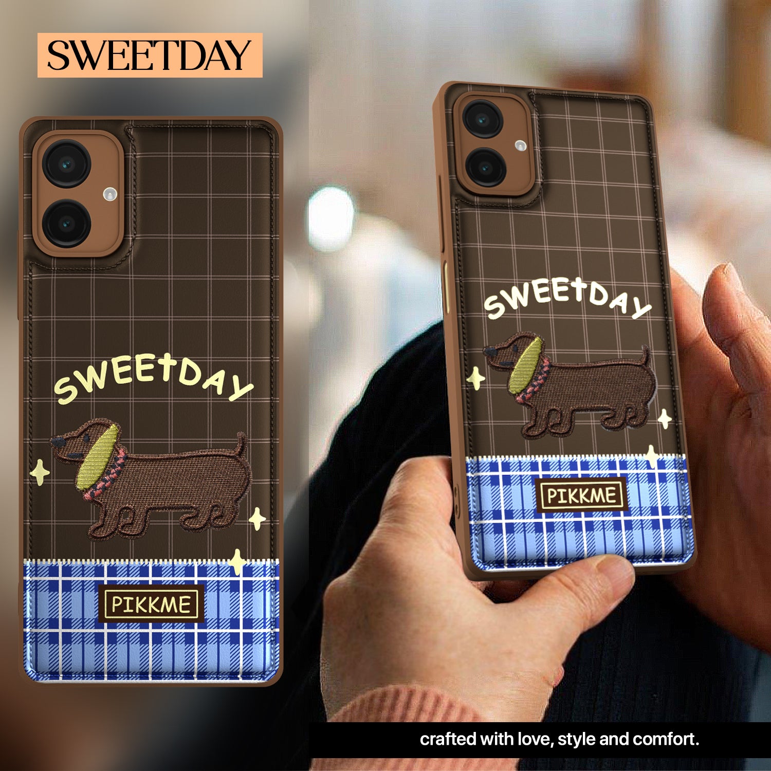 Pikkme Samsung Galaxy A06 Cute Girlish Dog Series Back Cover (Design1)