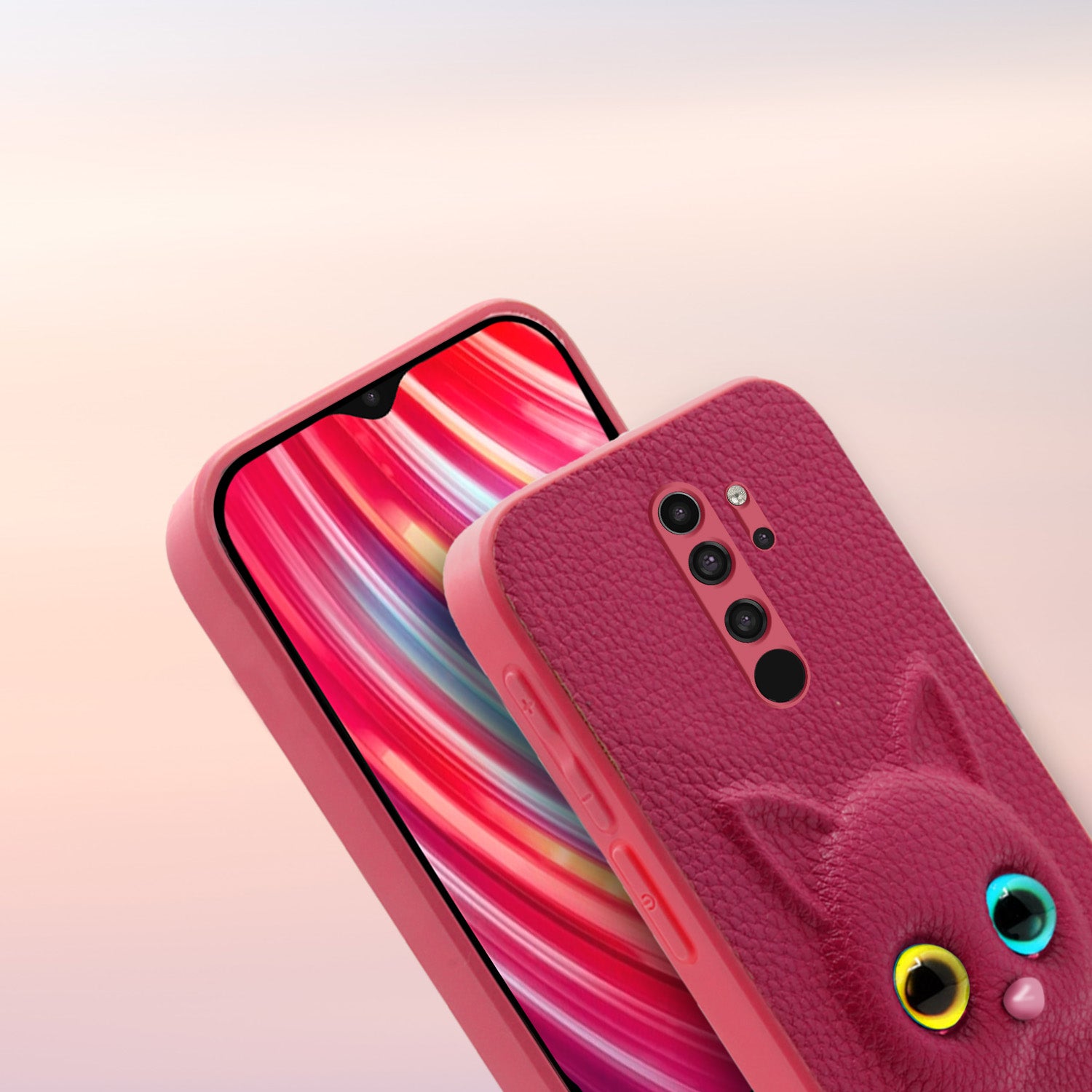 Pikkme Mi Redmi Note 8 Pro Kitty Back Cover (Pink)