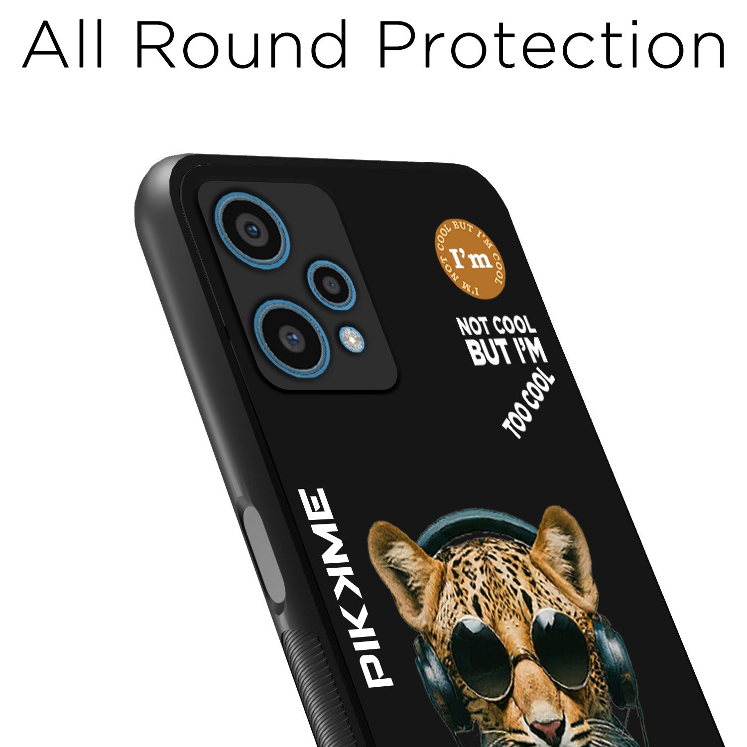 Pikkme Back Cover Pc Tpu + Printed Cool Funky Stylish Black Leopard Swag Raised Edges Camera Protection |Bumper Case For OnePlus Nord Ce 2 Lite 5G