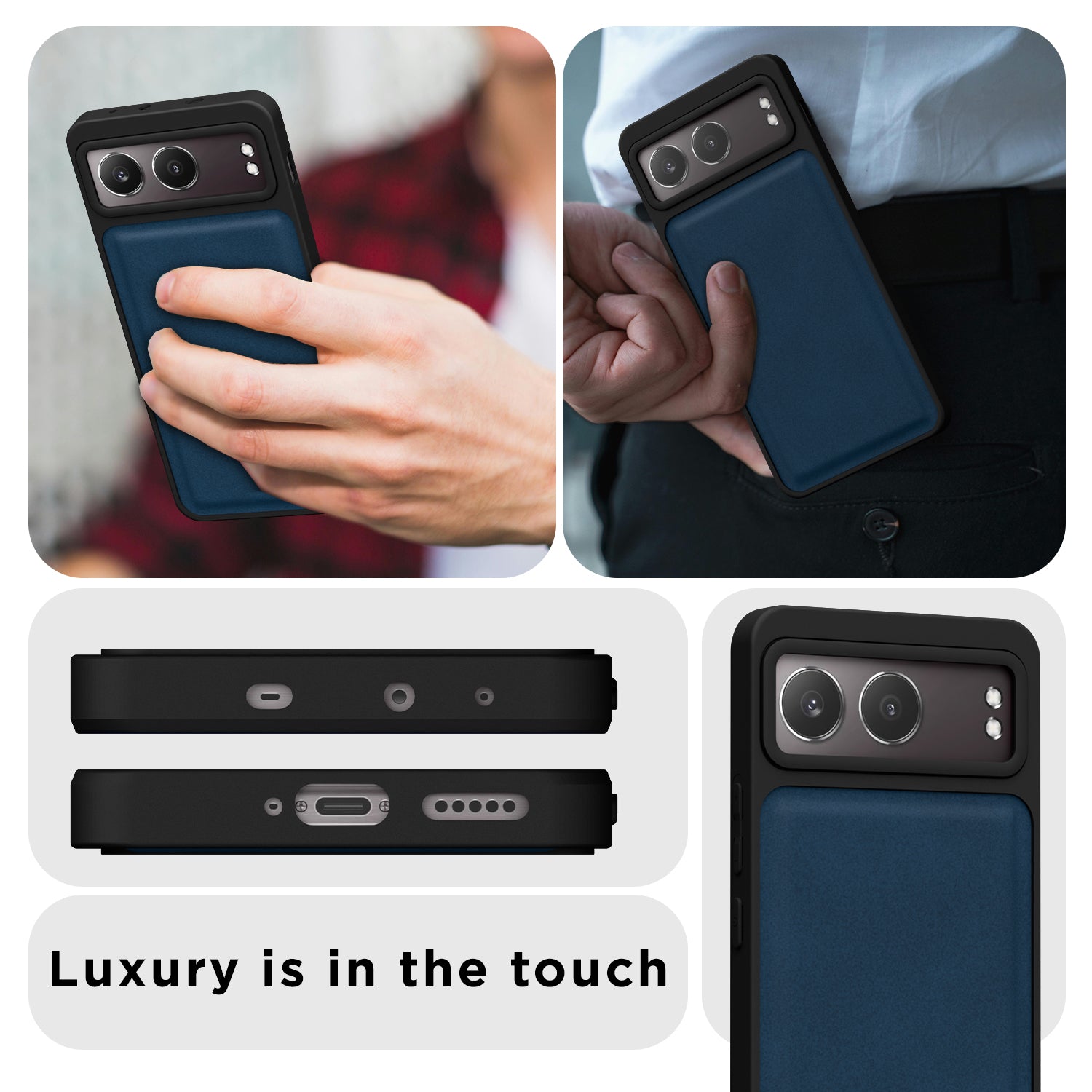 Pikkme OnePlus Nord 4 5G Premium Super Soft-Touch Leatherback Case (Blue)