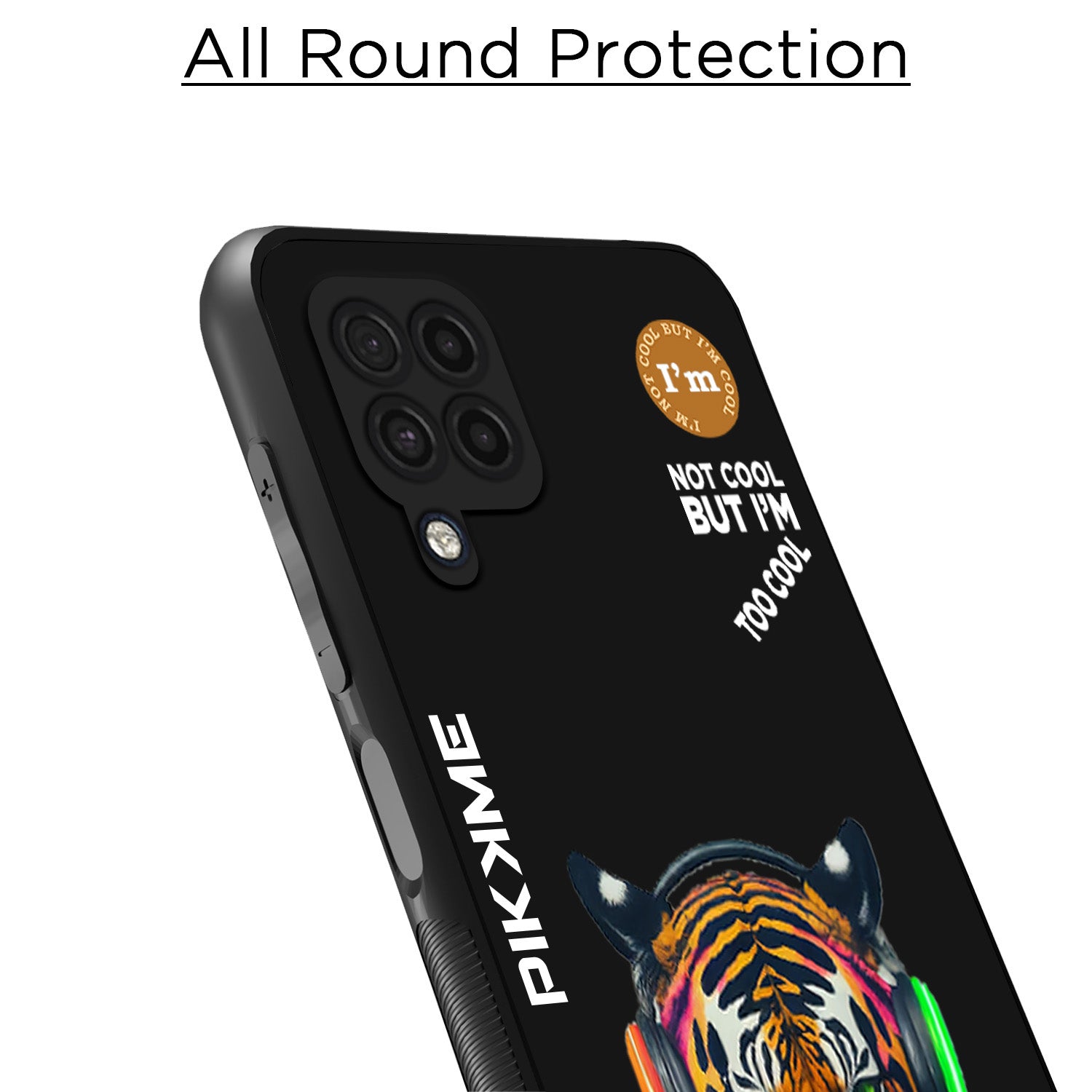 Pikkme Black Tiger Swag Samsung Galaxy M32 4G Nim2 Back Cover (Design 06)