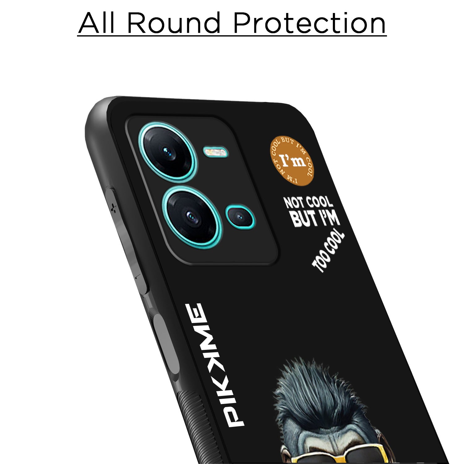 Pikkme Black Gorilla Swag Vivo V25 5G Nim2 Back Cover (Design 07)
