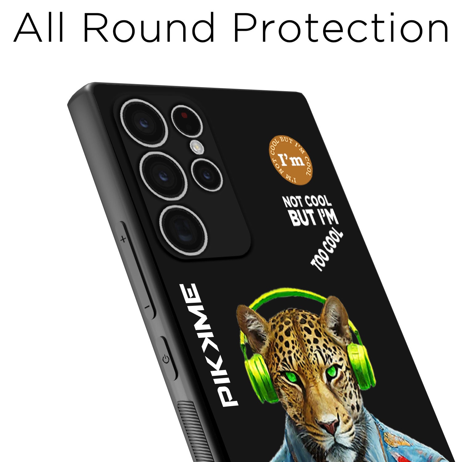 Pikkme Stylish Black Leopard Swag Samsung Galaxy S24 Ultra 5G Nim2 Back Cover (Design 03)