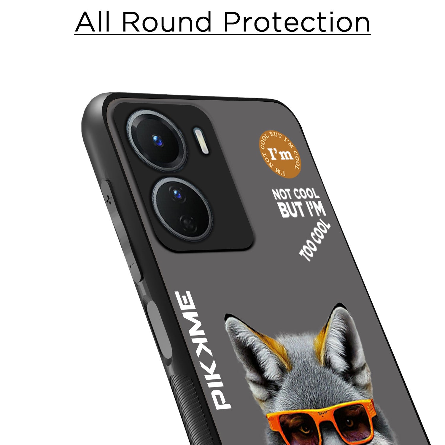Pikkme Grey Wolf Swag Vivo Y16 Nim2 Back Cover (Design 01)