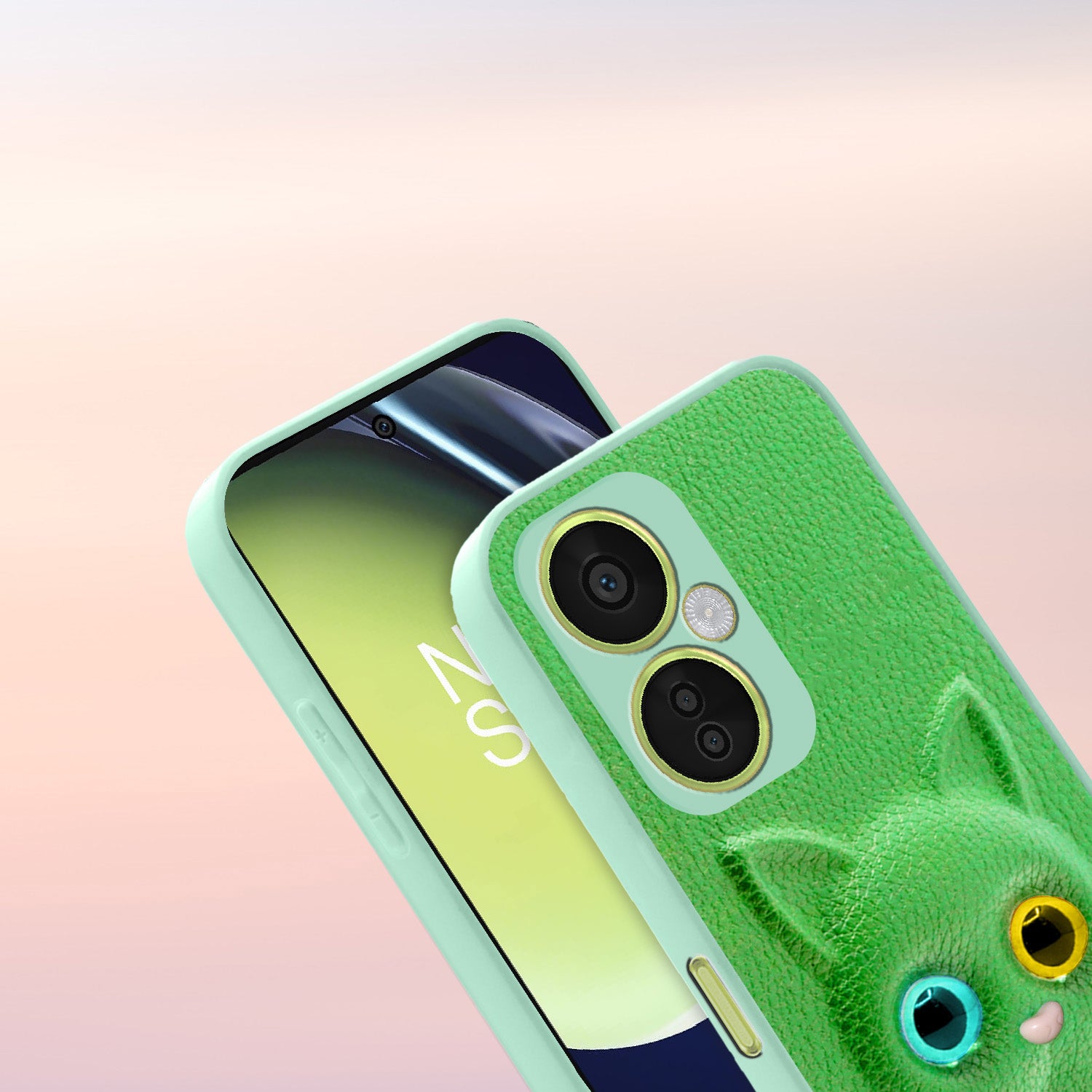 Pikkme OnePlus Nord Ce 3 Lite 5G Kitty Back Cover (Green)