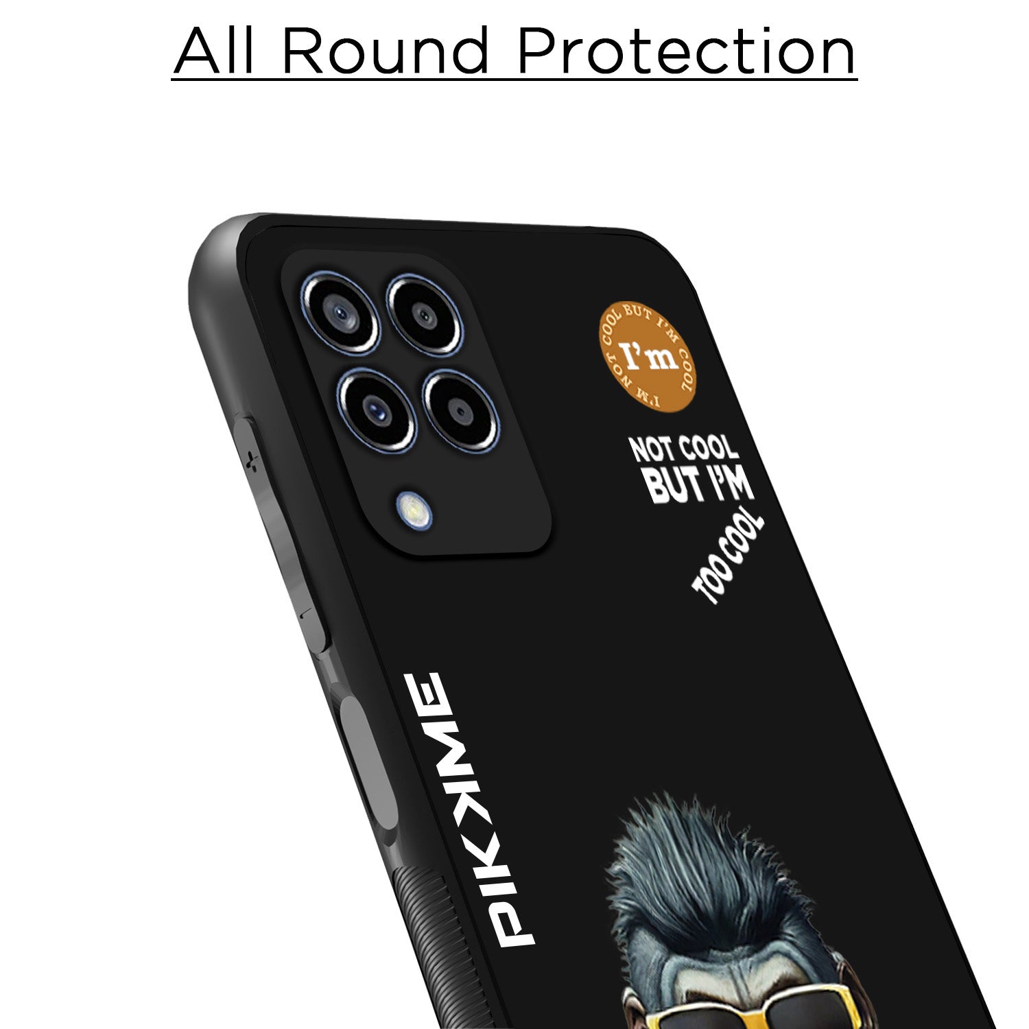 Pikkme Black Gorilla Swag Samsung Galaxy M33 5G Nim2 Back Cover (Design 07)