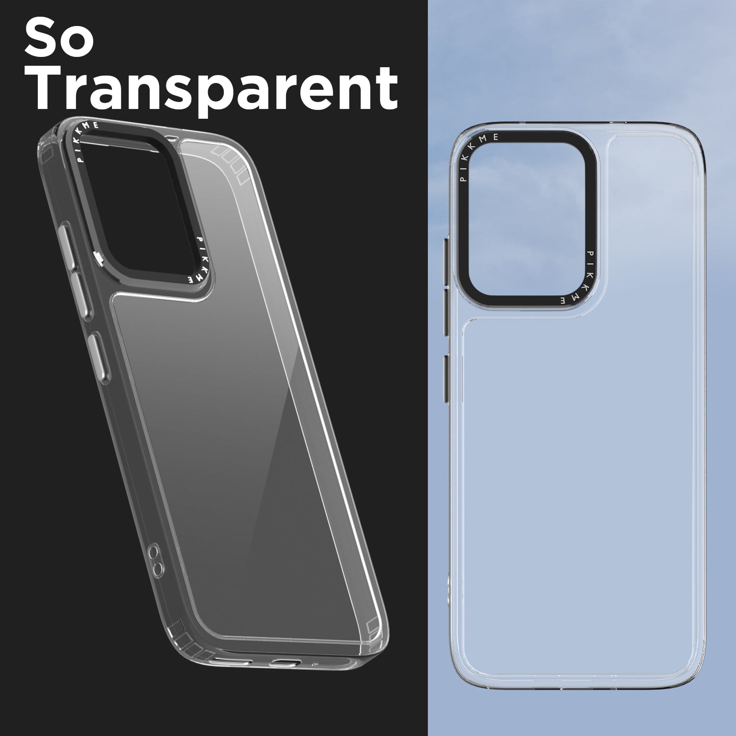 Pikkme Oppo Reno 13F 5G Transring Back Cover (Transparent)