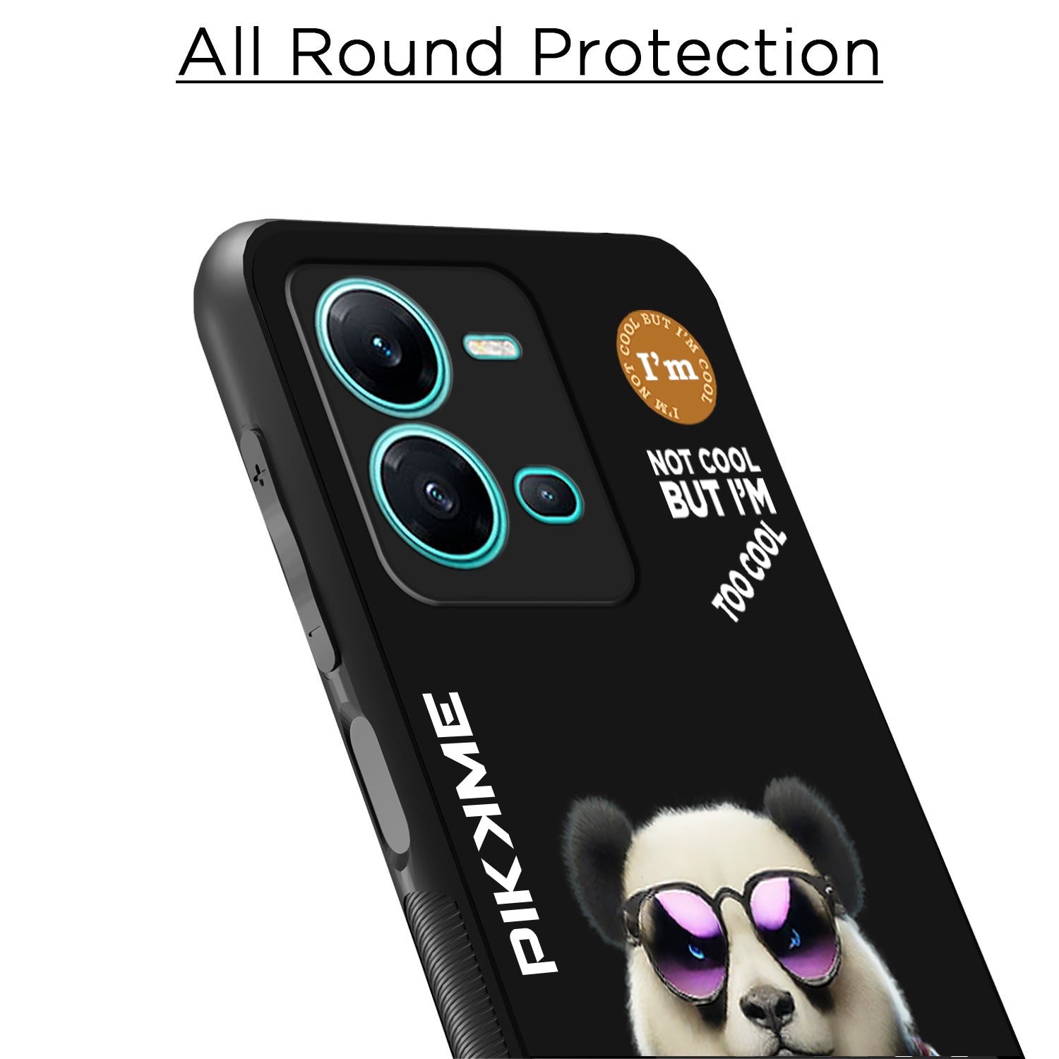 Pikkme Black Panda Swag Vivo V25 5G Nim2 Back Cover (Design 05)