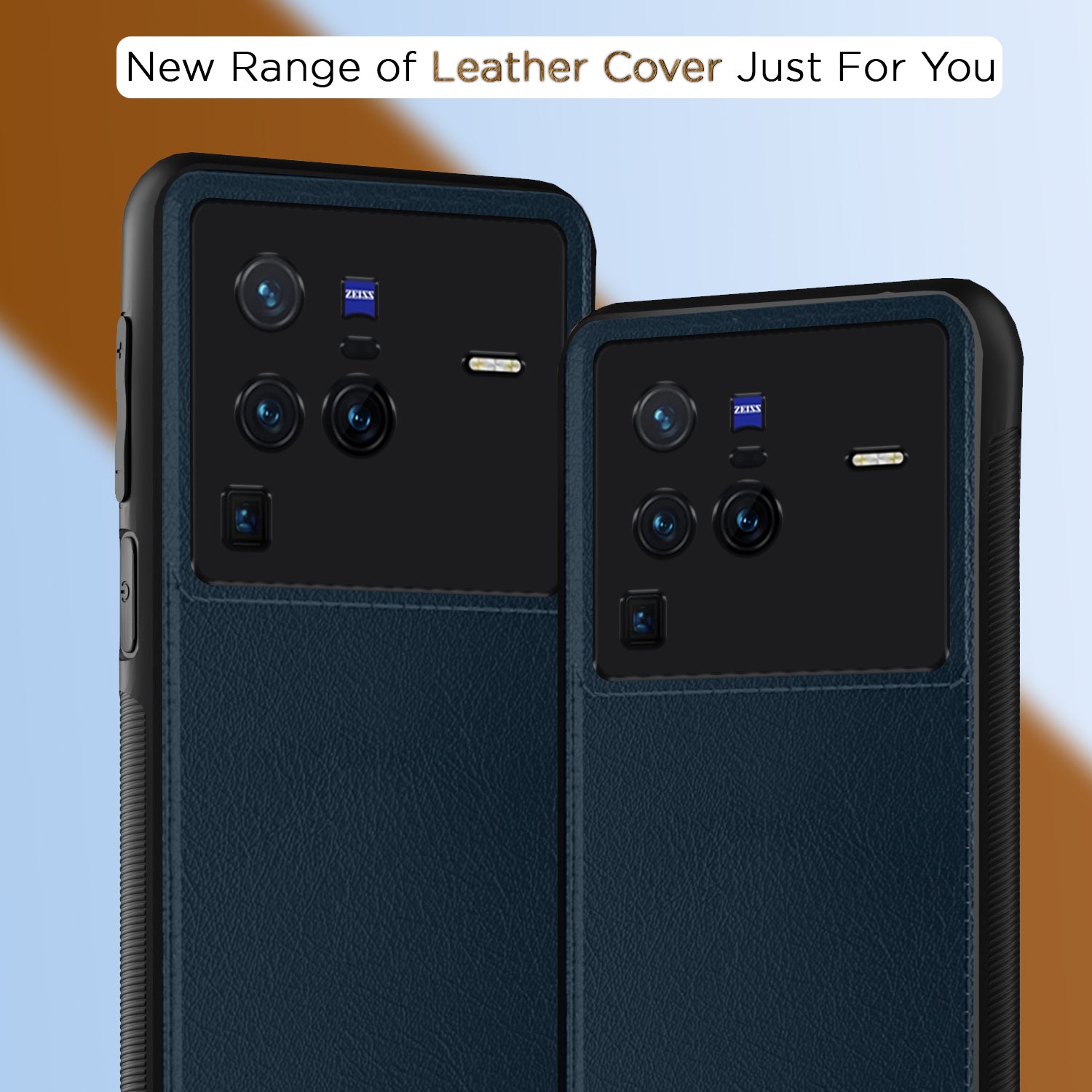Pikkme Vivo X80 Pro Leatherback Back Case | Blue