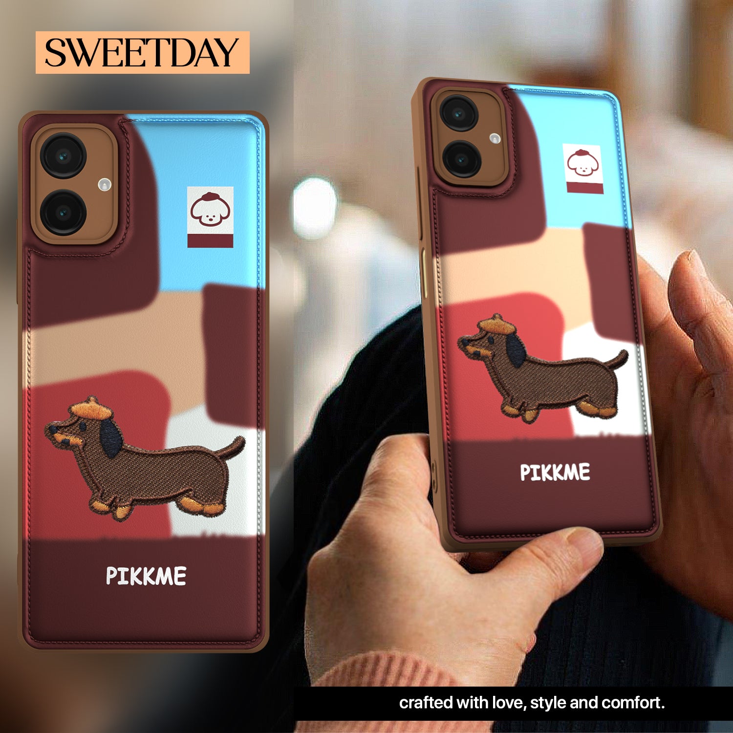 Pikkme Samsung Galaxy A06 Cute Girlish Dog Series Back Cover (Design3)