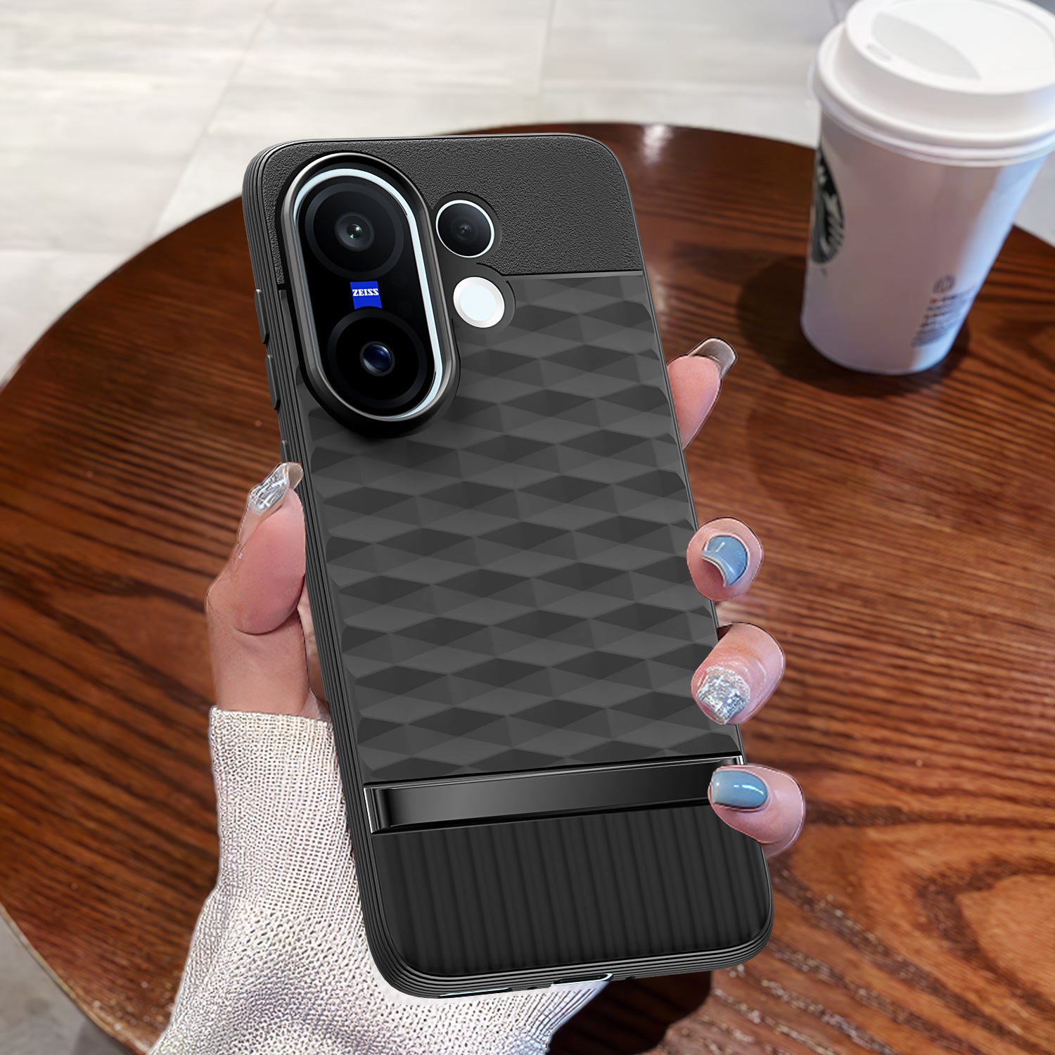 Pikkme Vivo X200 Fe 5G Shockproof Soft Flexible Gencase Back cover (Black)