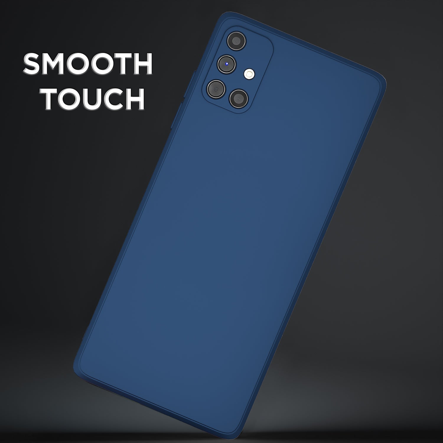 Pikkme Samsung Galaxy M51 Soft Matte Liquid Silicone Back Cover (Blue)