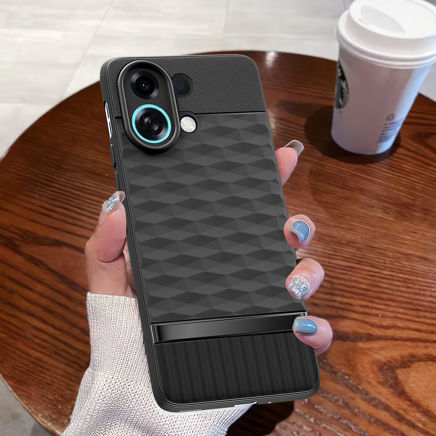 Pikkme Oppo K13 Turbo 5G Shockproof Soft Flexible Gencase Back cover (Black)