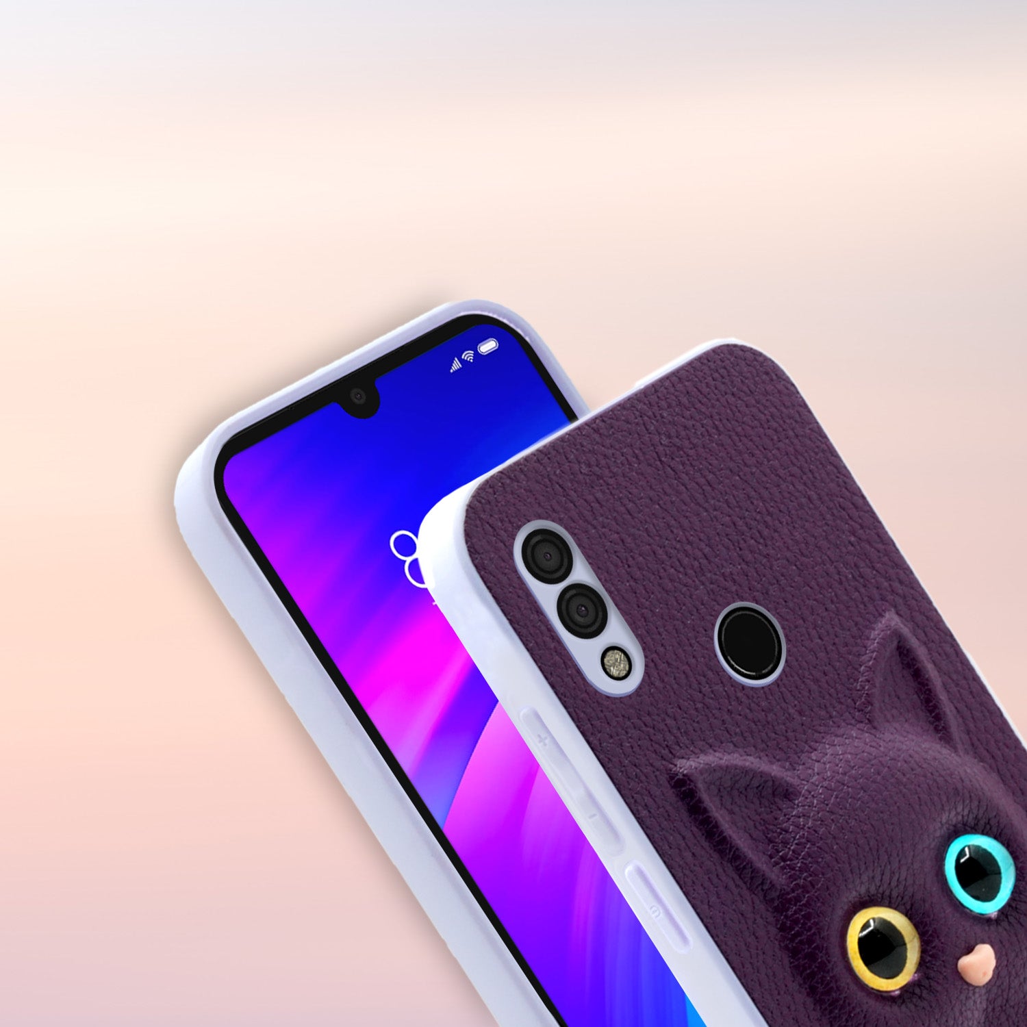 Pikkme Mi Redmi 7 / Redmi Y3 Kitty Back Cover (Purple)