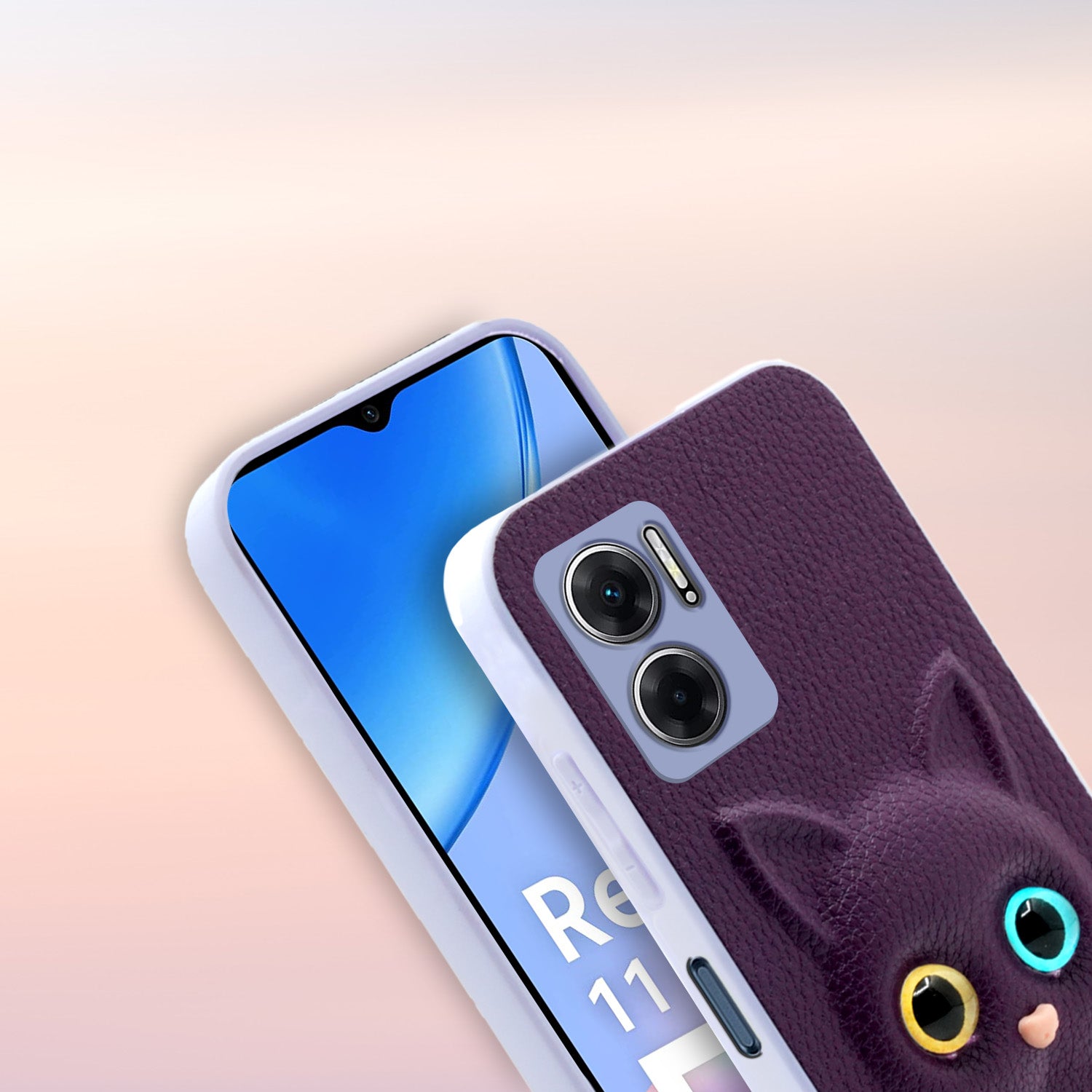 Pikkme Redmi 11 Prime 5G Kitty Back Cover (Purple)