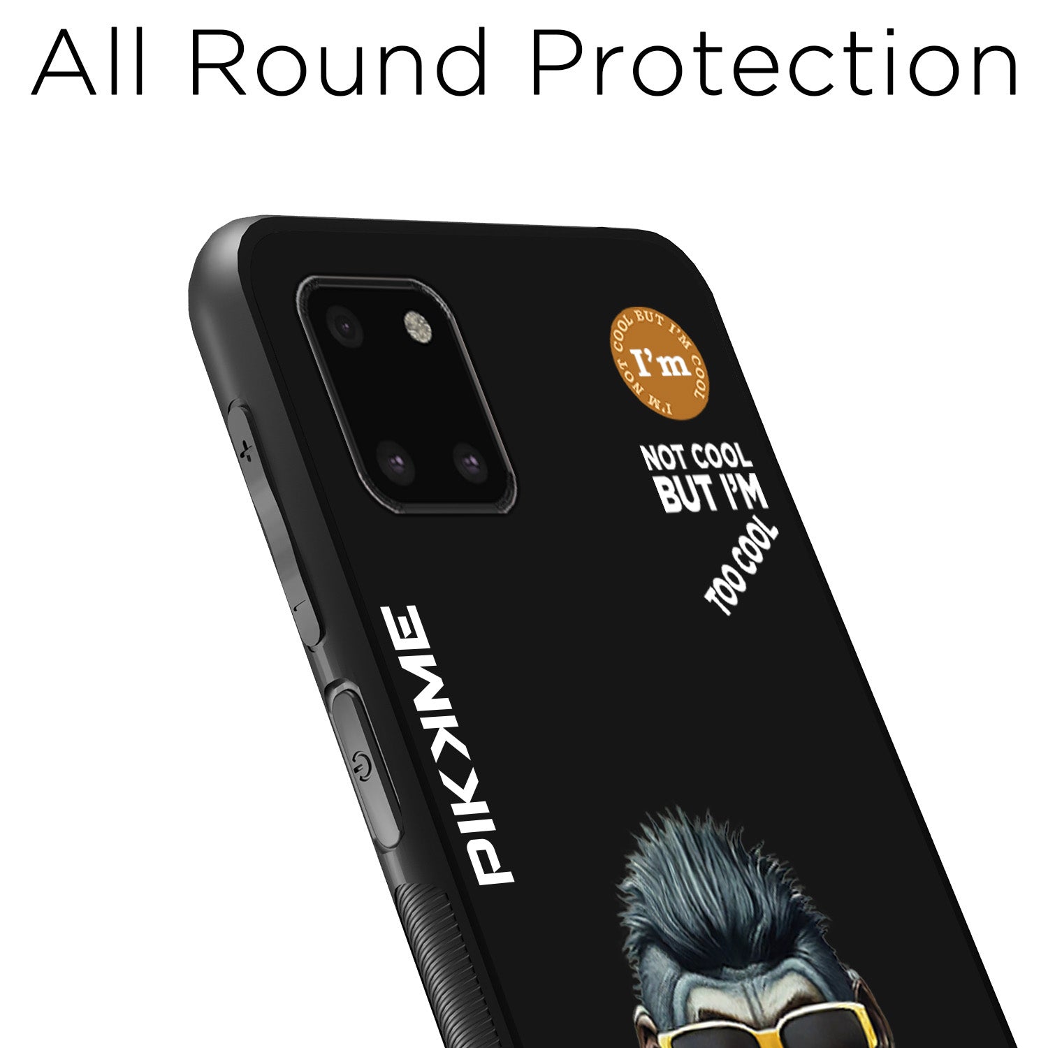 Pikkme Black Gorilla Swag Samsung Galaxy Note 10 Lite Nim2 Back Cover (Design 07)