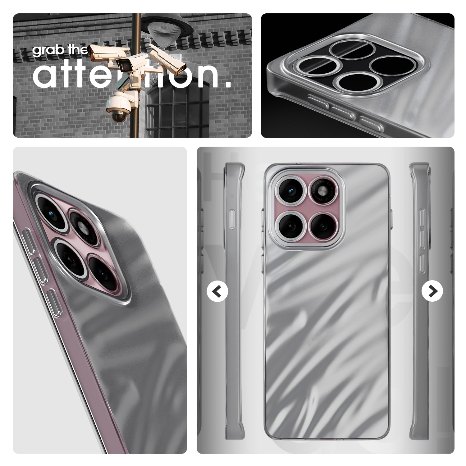 Pikkme Motorola Moto Edge 60 5G / Motorola Moto Edge 60 Fusion 5G Swirl Design Silver Forest Back Cover (Silver)