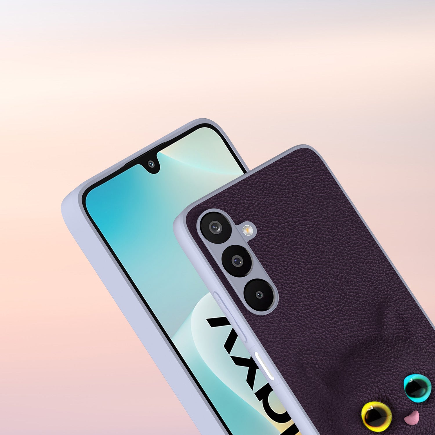 Pikkme Samsung Galaxy M16 5G kitty Back Cover (Purple)