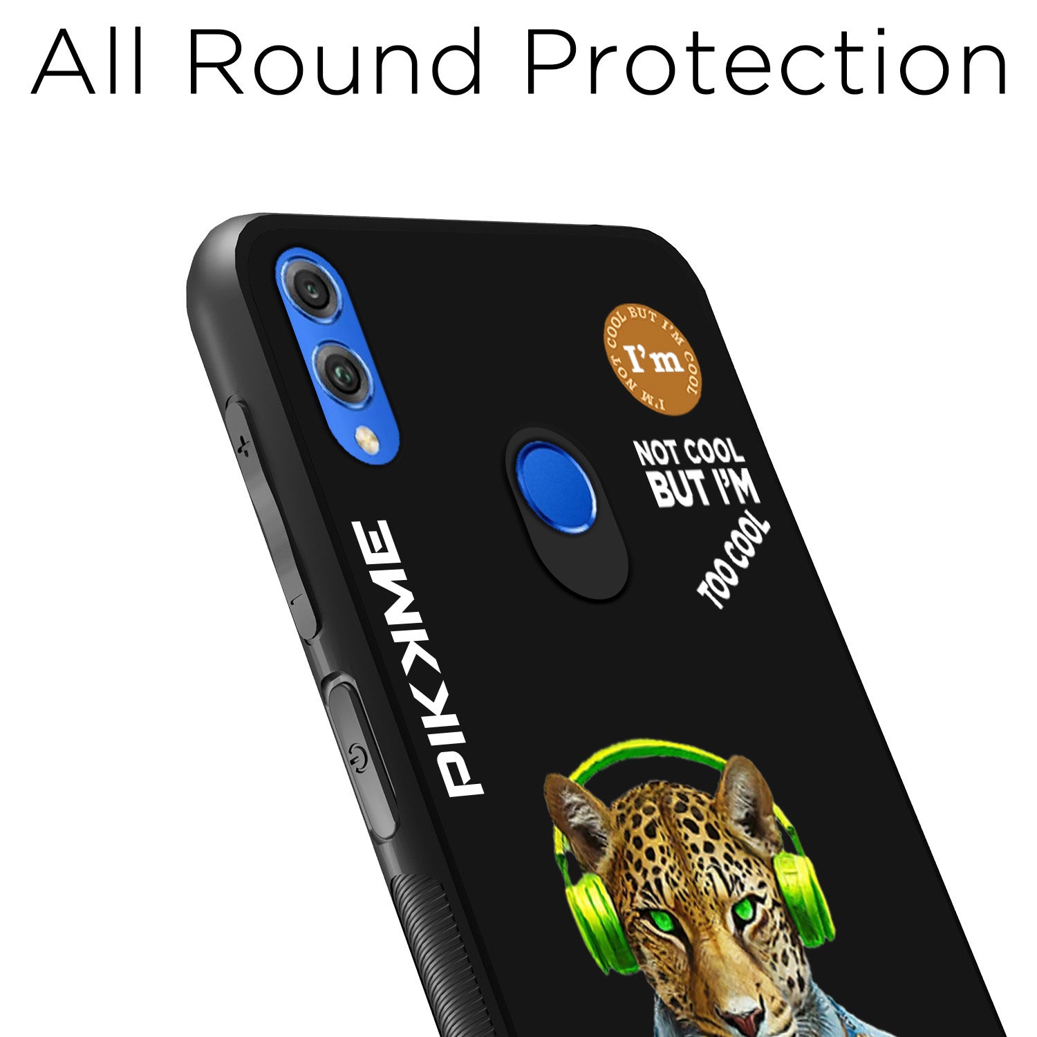 Pikkme Black Leopard Swag Honor 8X Nim2 Back Cover (Design 03)