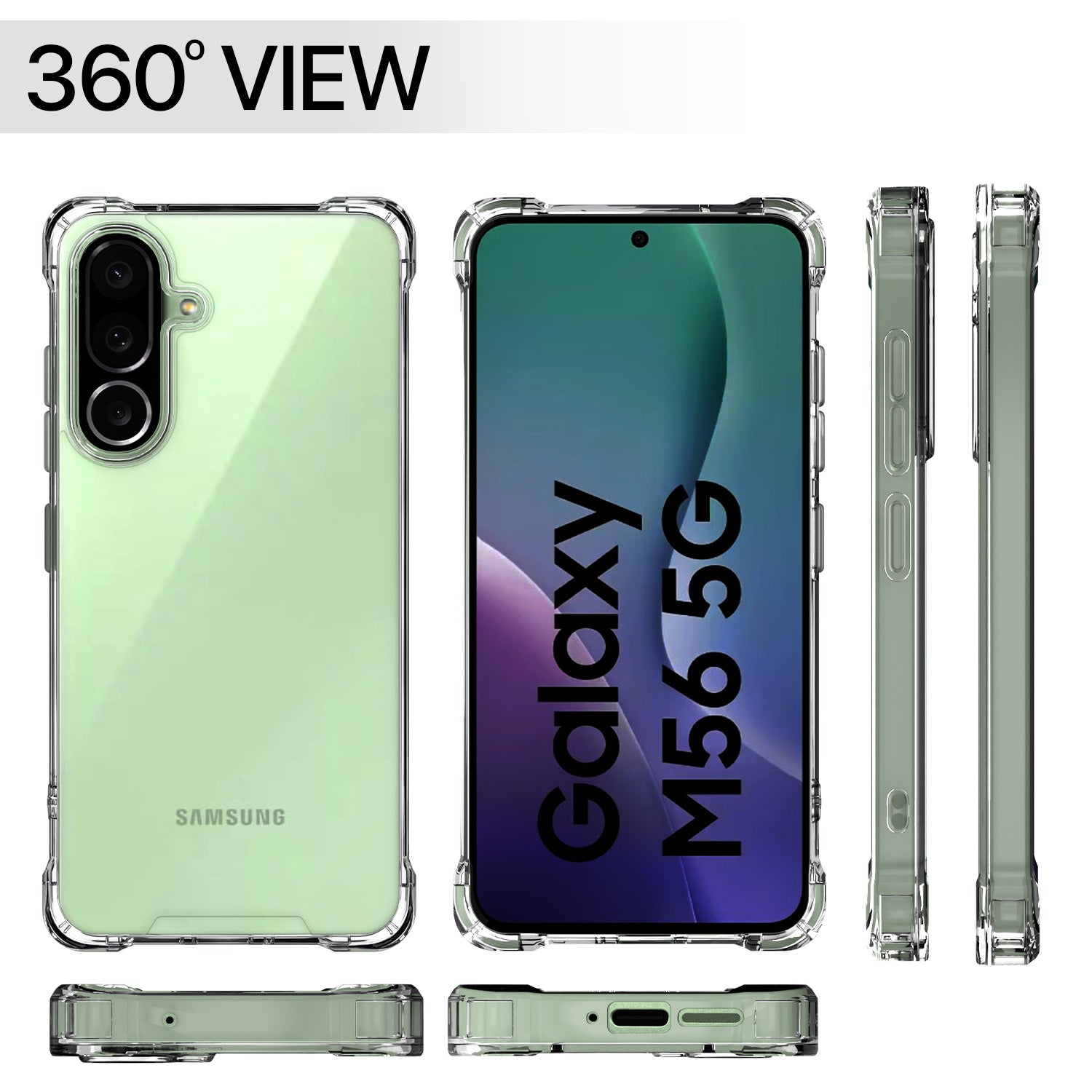 Pikkme Samsung Galaxy M56 5G Eagle 2 Back Cover (Black)