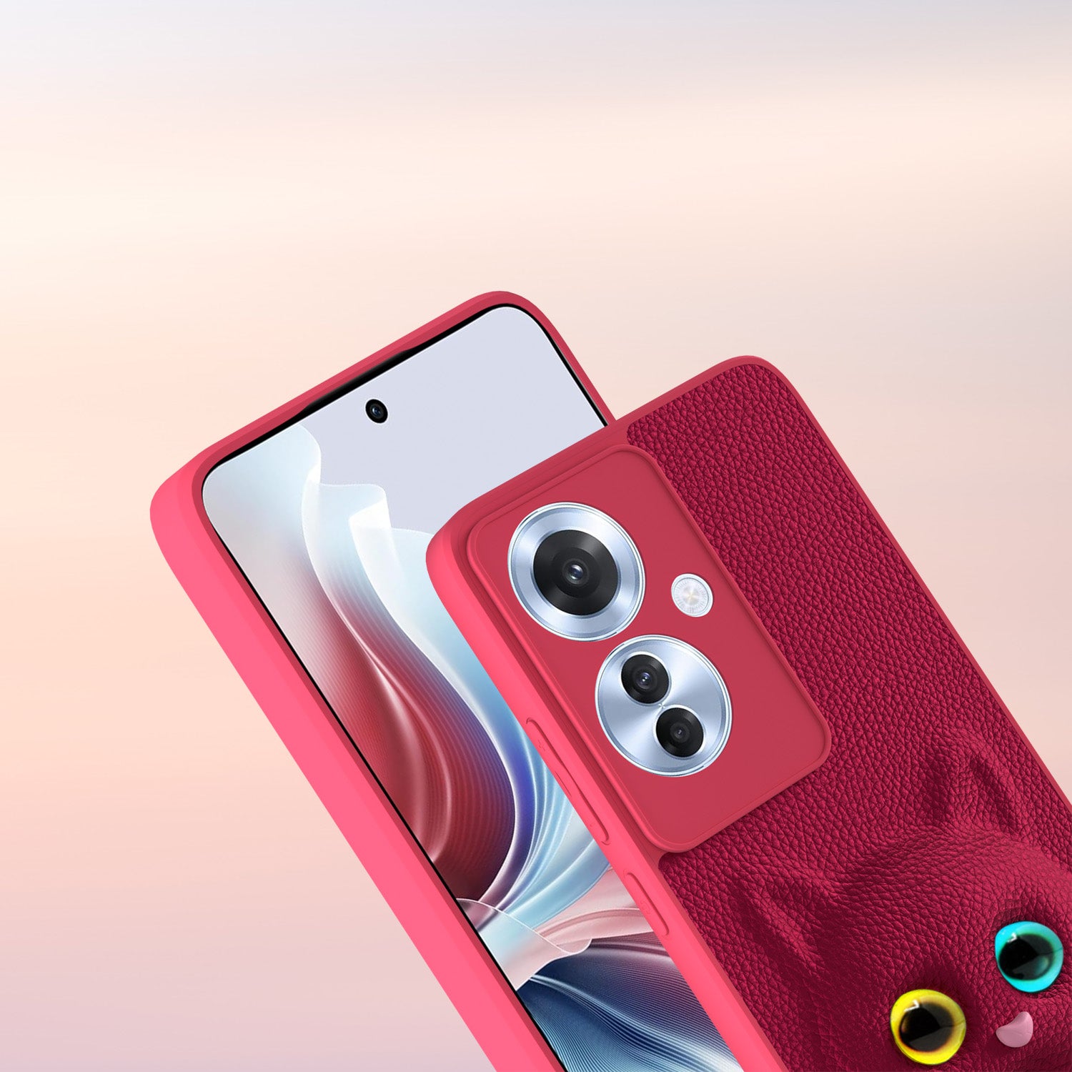 Pikkme Oppo F29 Pro 5G Kitty Back Cover (Pink)