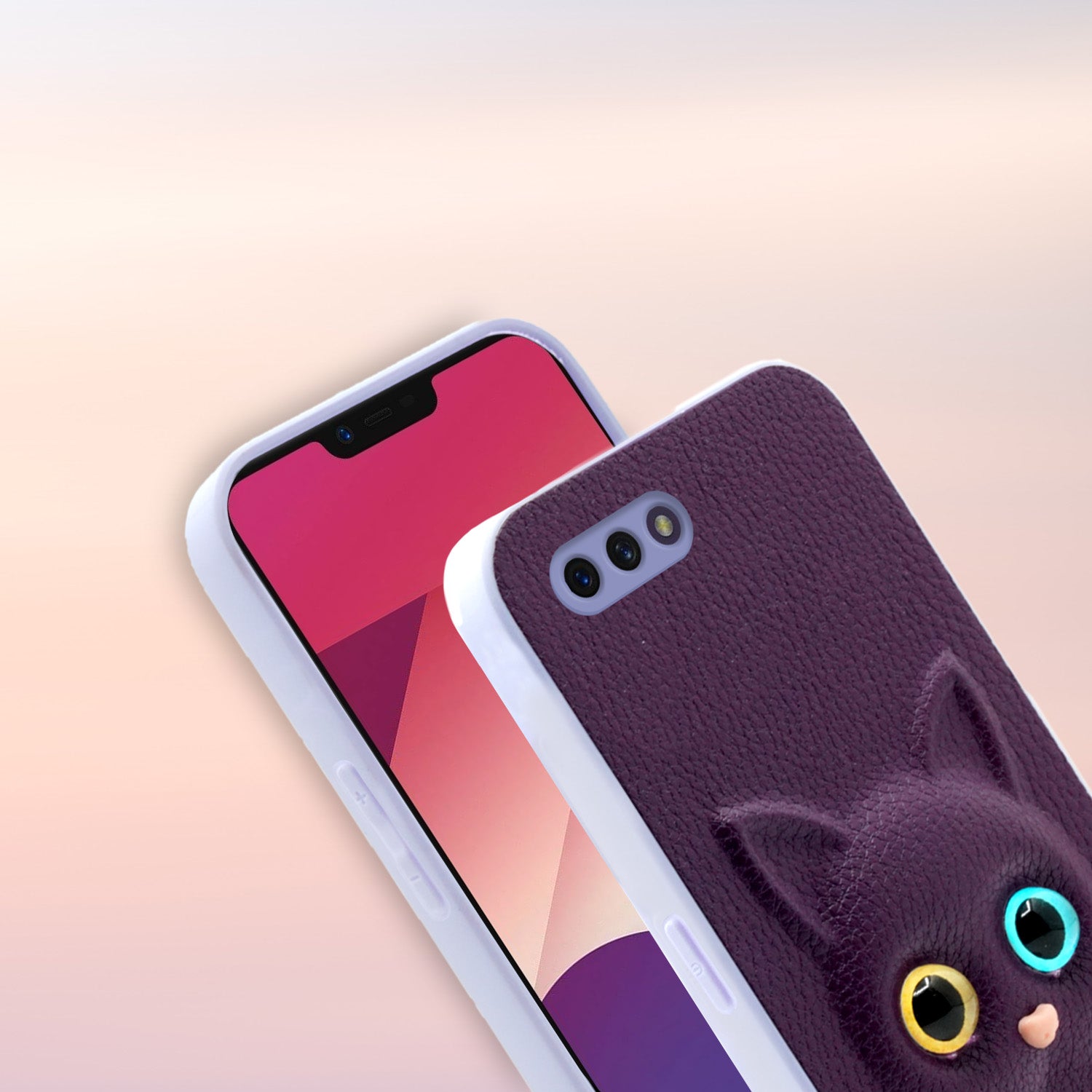 Pikkme Oppo A3s / Realme C1 Kitty Back Cover (Purple)