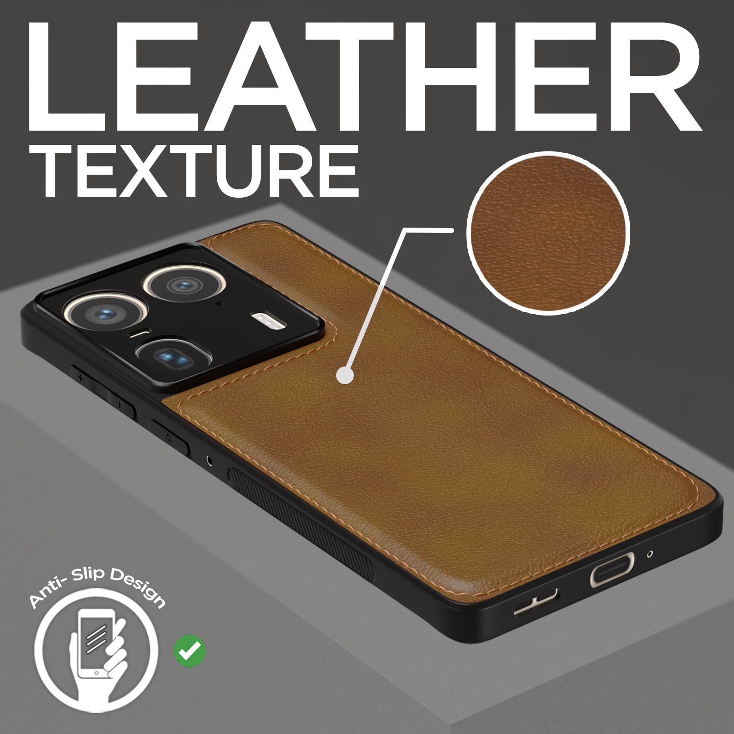 Pikkme Moto Edge 50 Ultra 5G Leatherback Back Case | Brown