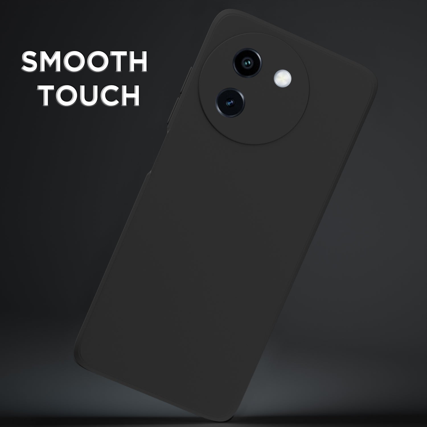 Pikkme Vivo T3 5G / Vivo Y200e 5G Soft Matte Silicone Shockproof Case | Black