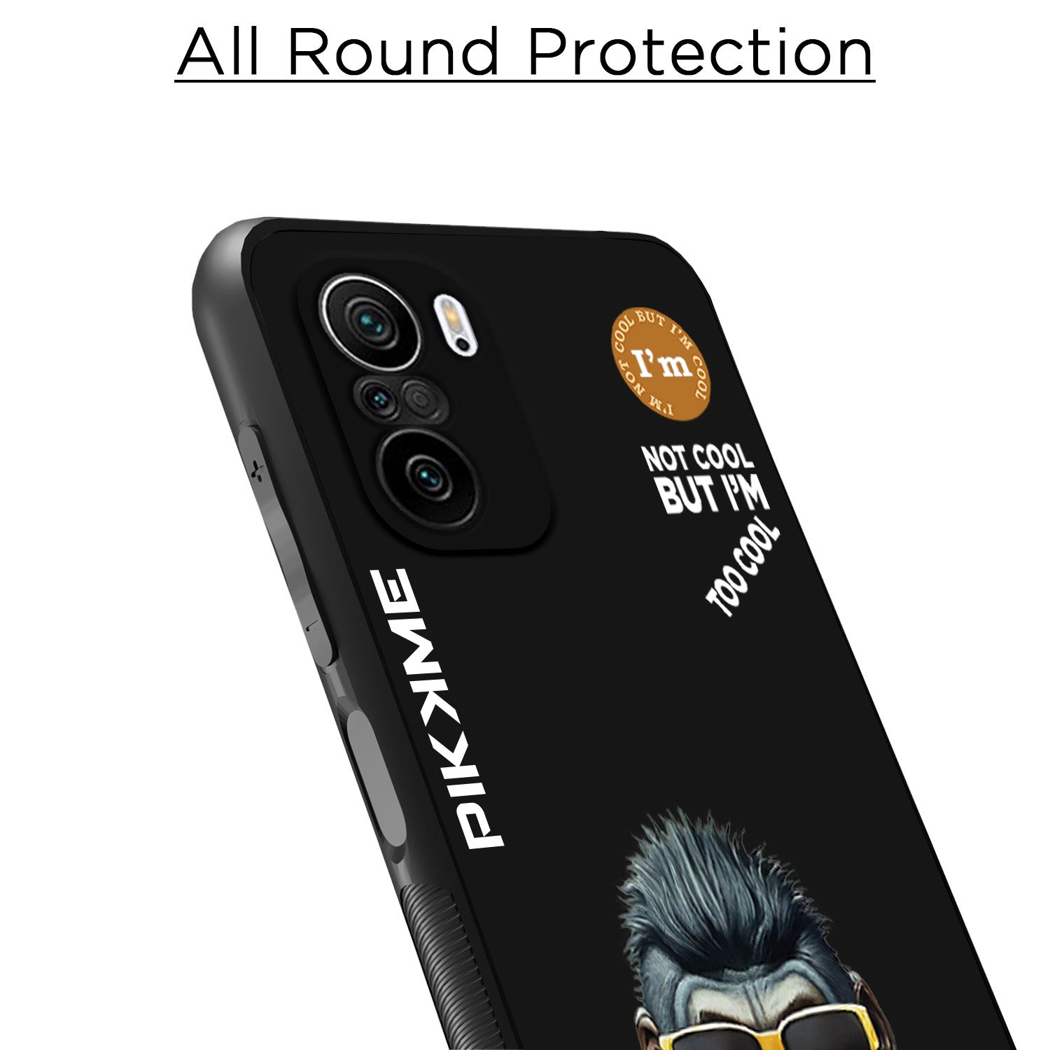 Pikkme Black Gorilla Swag Xiaomi 11X Nim2 Back Cover (Design 07)