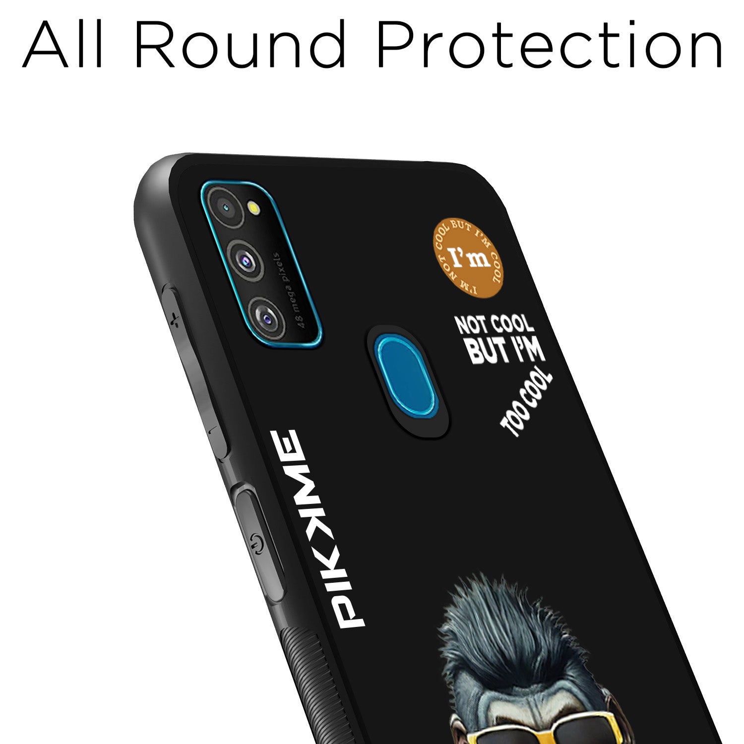 Pikkme Black Gorilla Swag Samsung Galaxy M30s Nim2 Back Cover (Design 07)