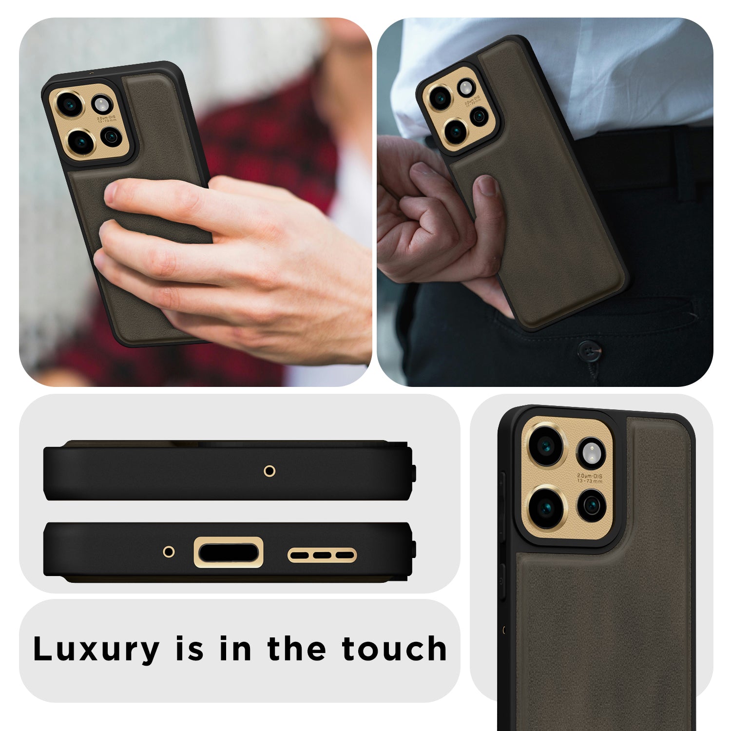 Pikkme Motorola Moto Edge 50 Neo 5G Premium Super Soft-Touch Leatherback Case (Brown)