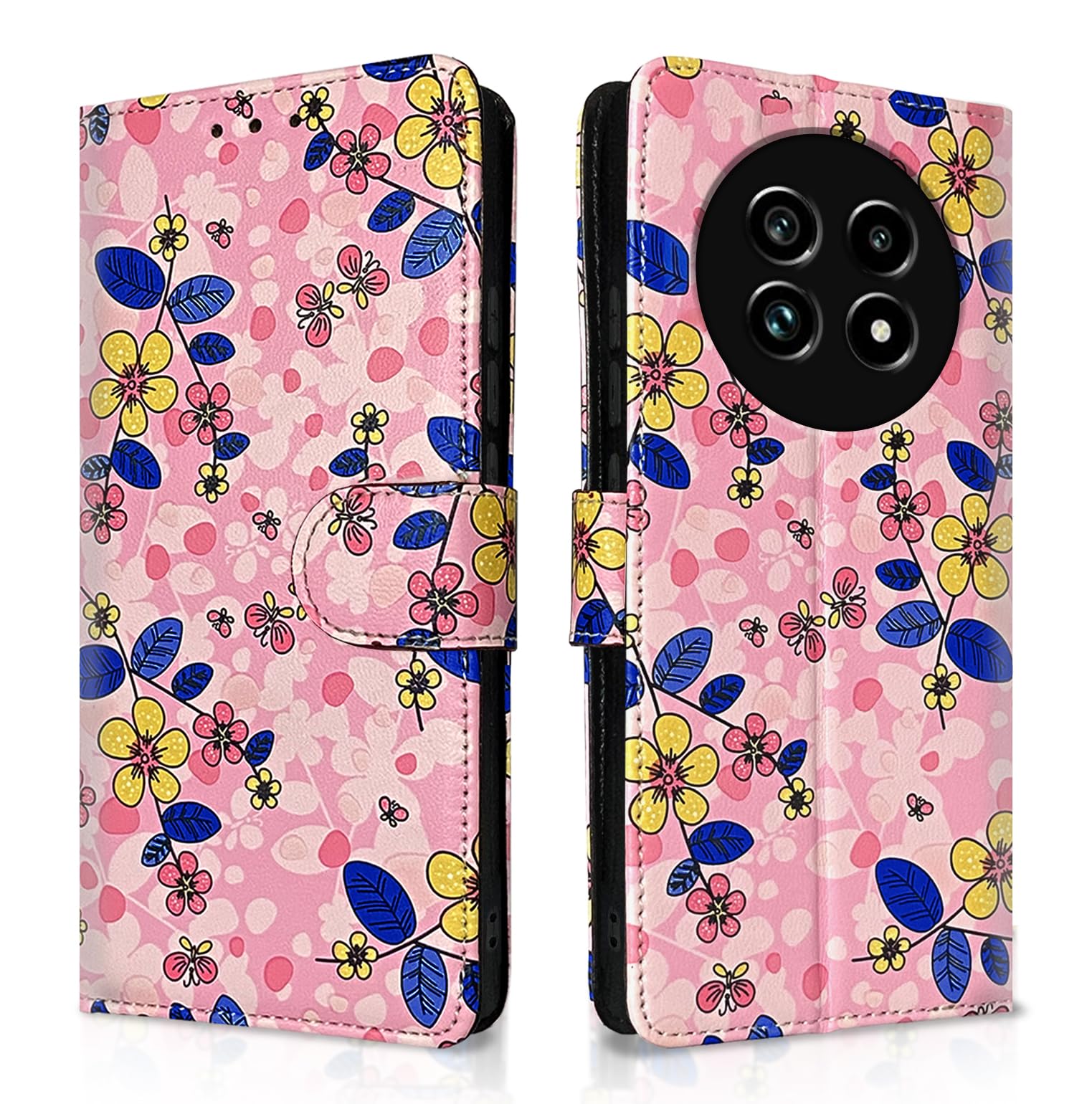 Realme 13 Pro/13 Pro Plus 5G flip cover in pink flower by Pikkme