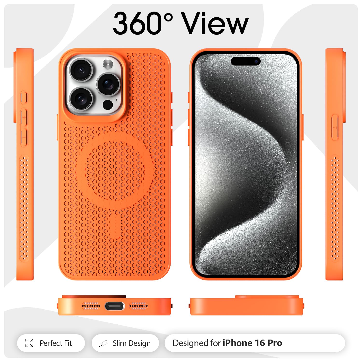 Orange phone cover for iPhone 15 Pro Max – Pikkme – photo 3
