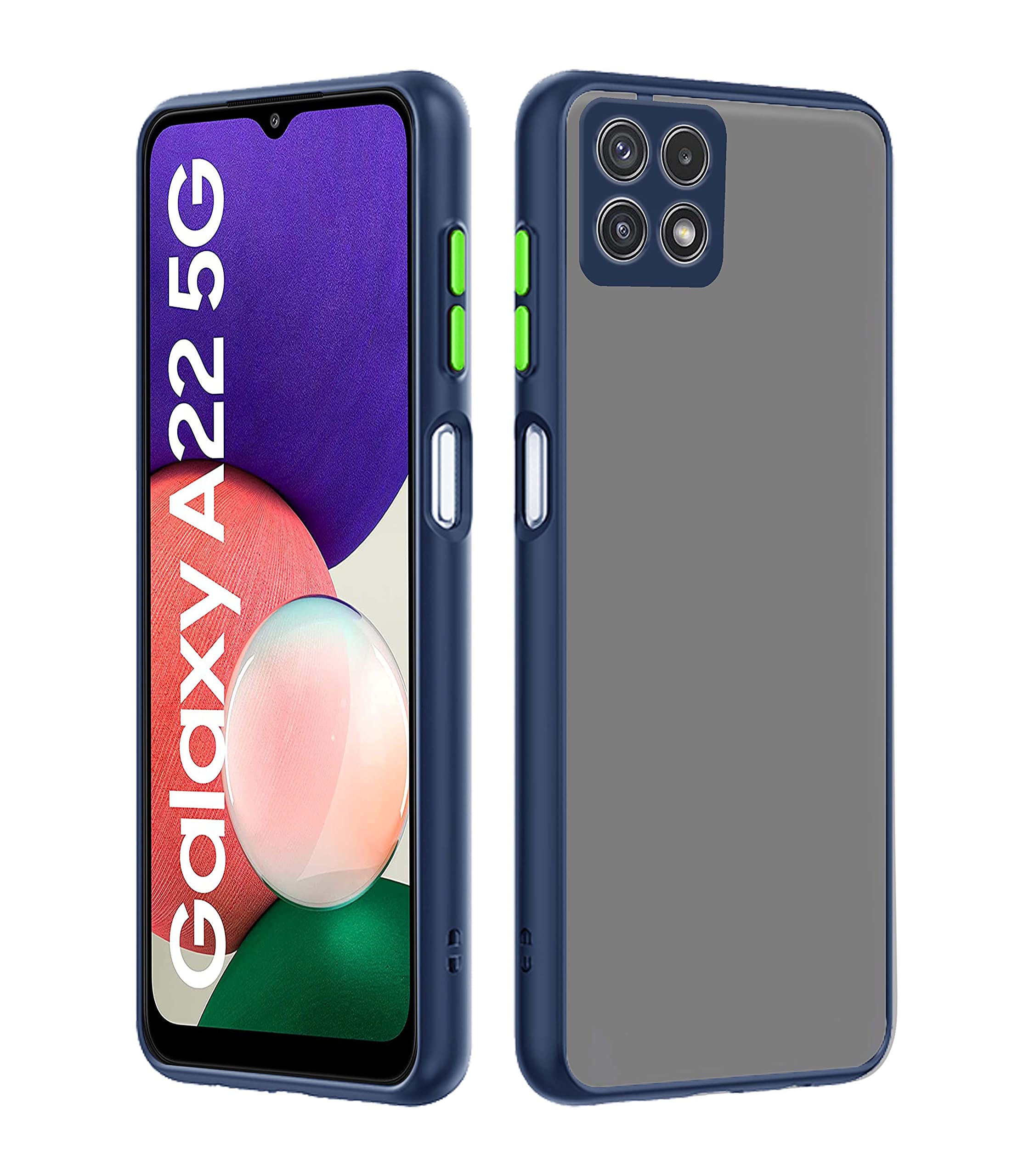 Pikkme blue Matte back cover for Samsung F42/A22 5G