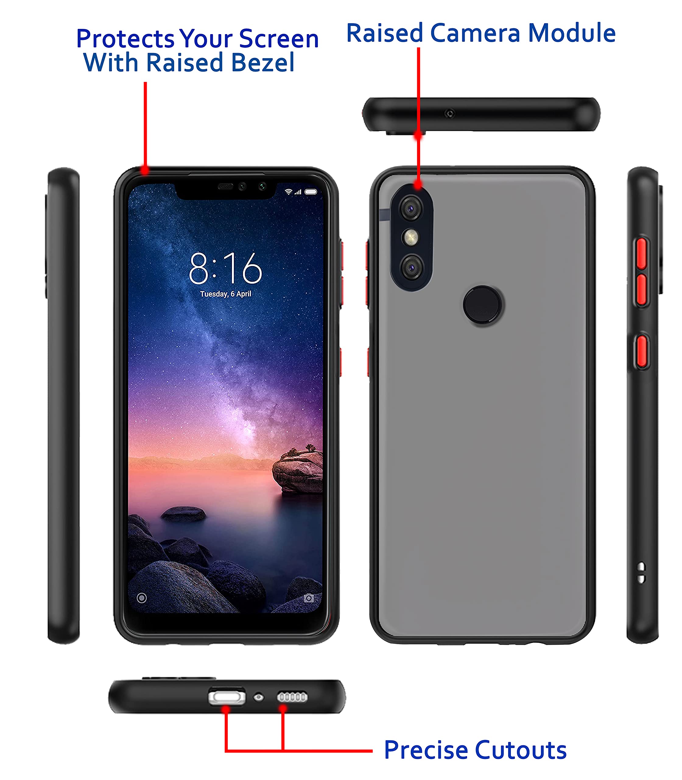 Pikkme Matte mobile cover for Redmi Note 6 Pro – photo 3