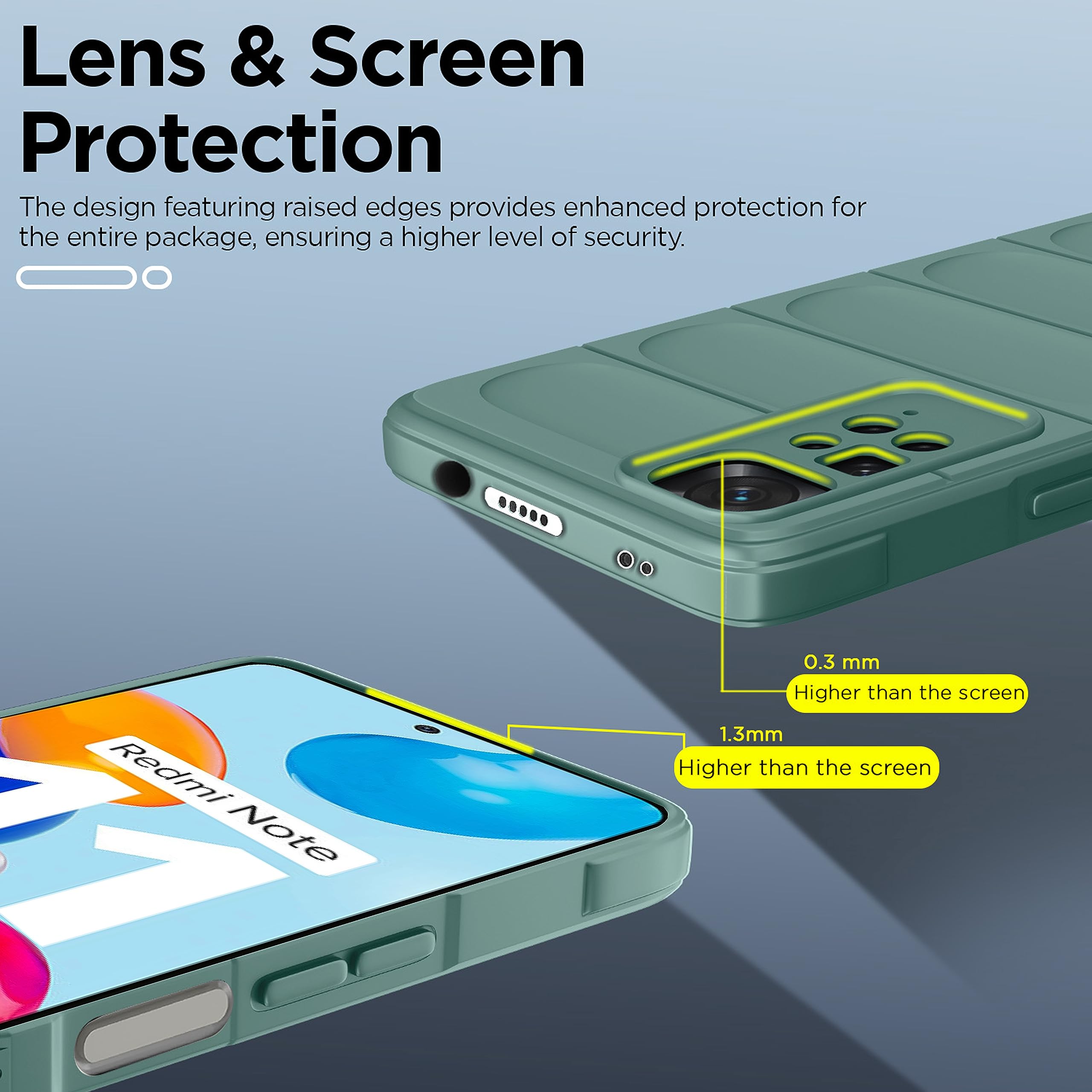 Green back cover for Redmi Note 11 4G/Note 11S – Pikkme – photo 3