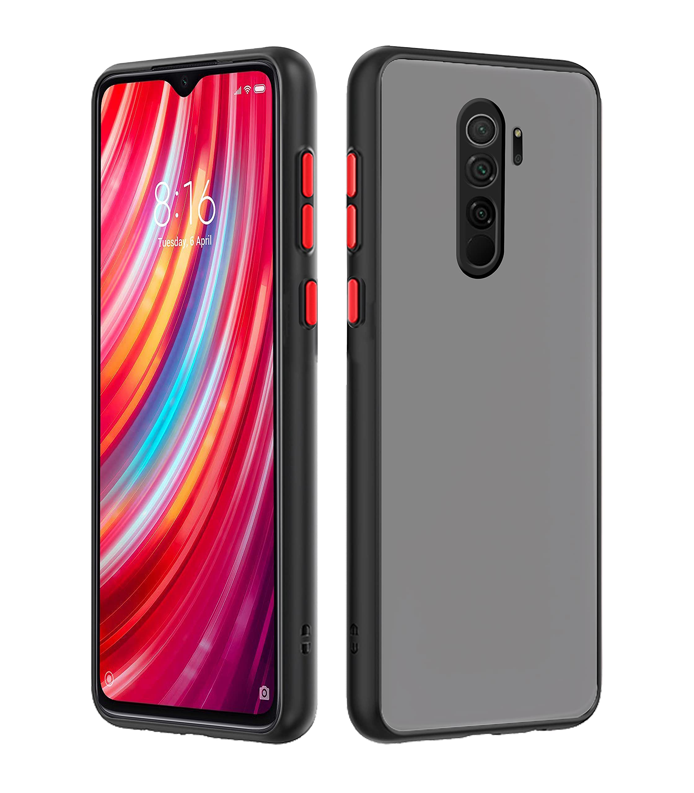 Pikkme black Matte mobile back cover for Redmi Note 8 Pro