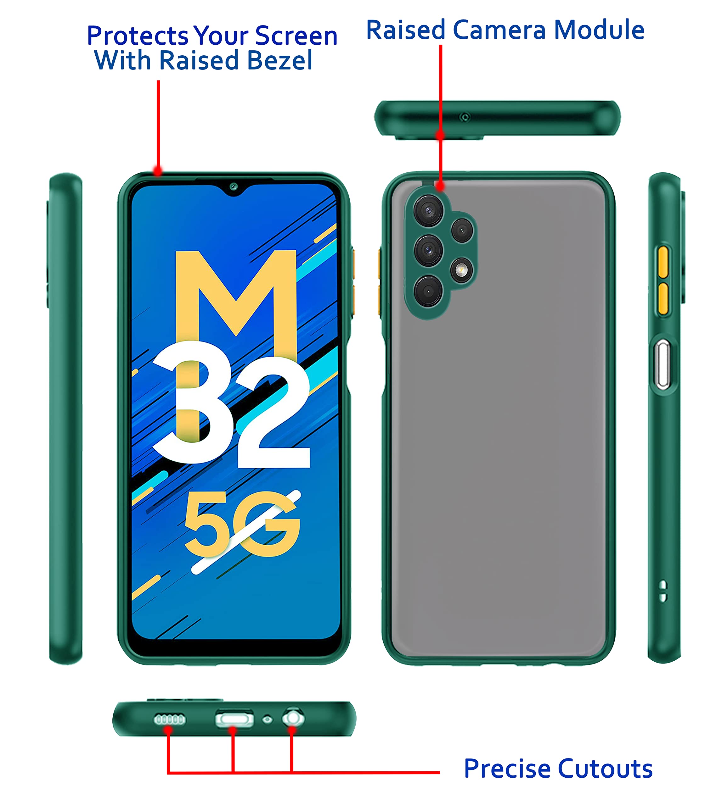 Samsung M32/A32 5G phone cover in green by Pikkme – photo 3