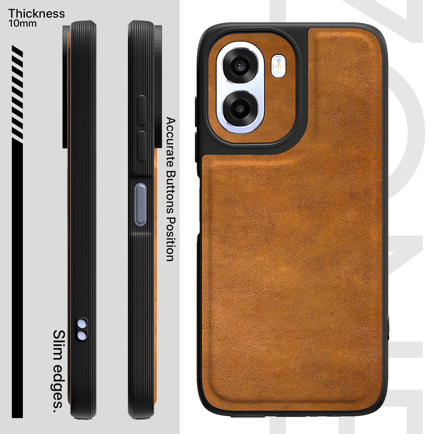 Brown Leather mobile cover for Oppo K14x 5G/A6x/A6s 5G – Pikkme – photo 3