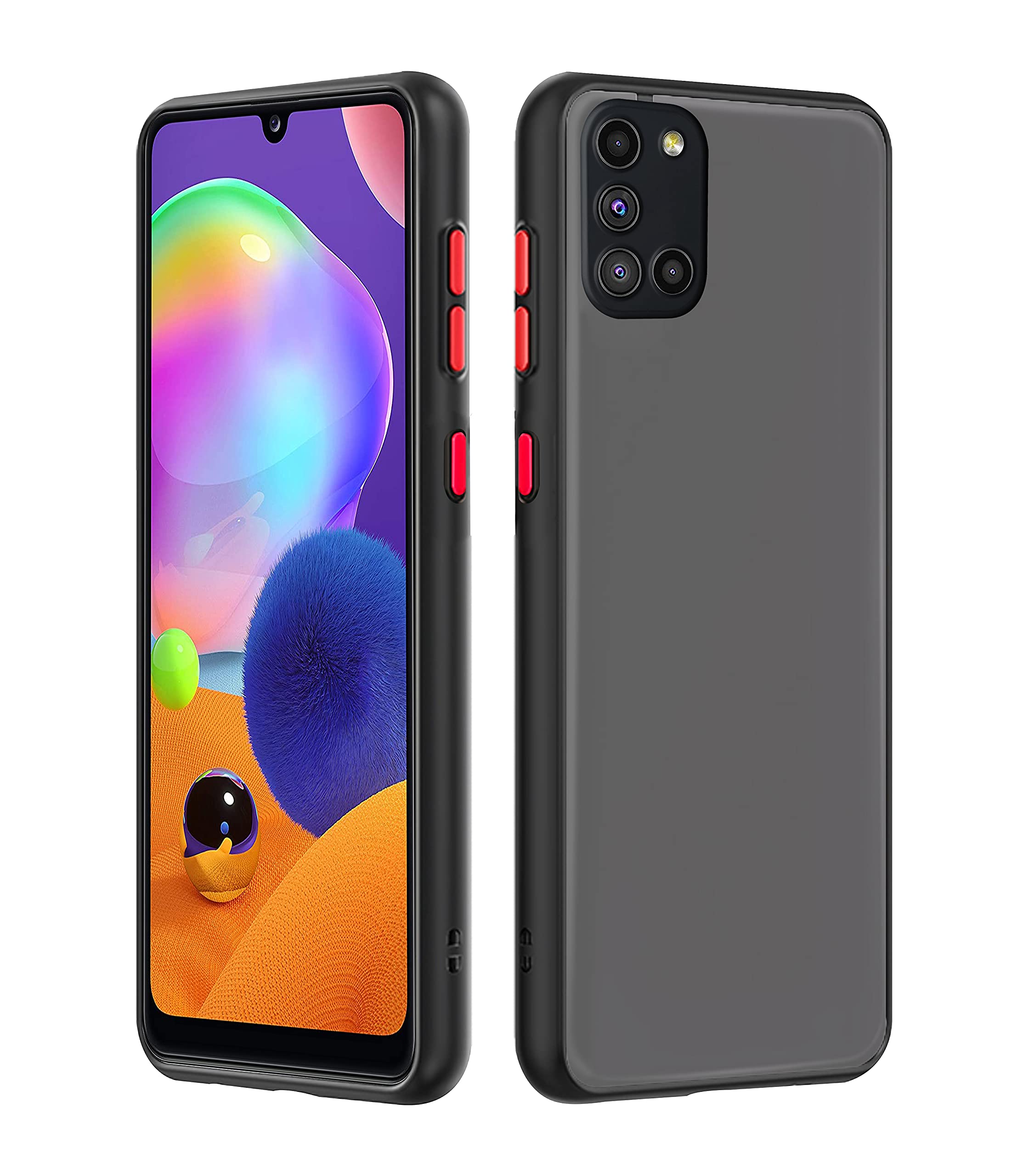 Pikkme Samsung A31 black mobile back cover