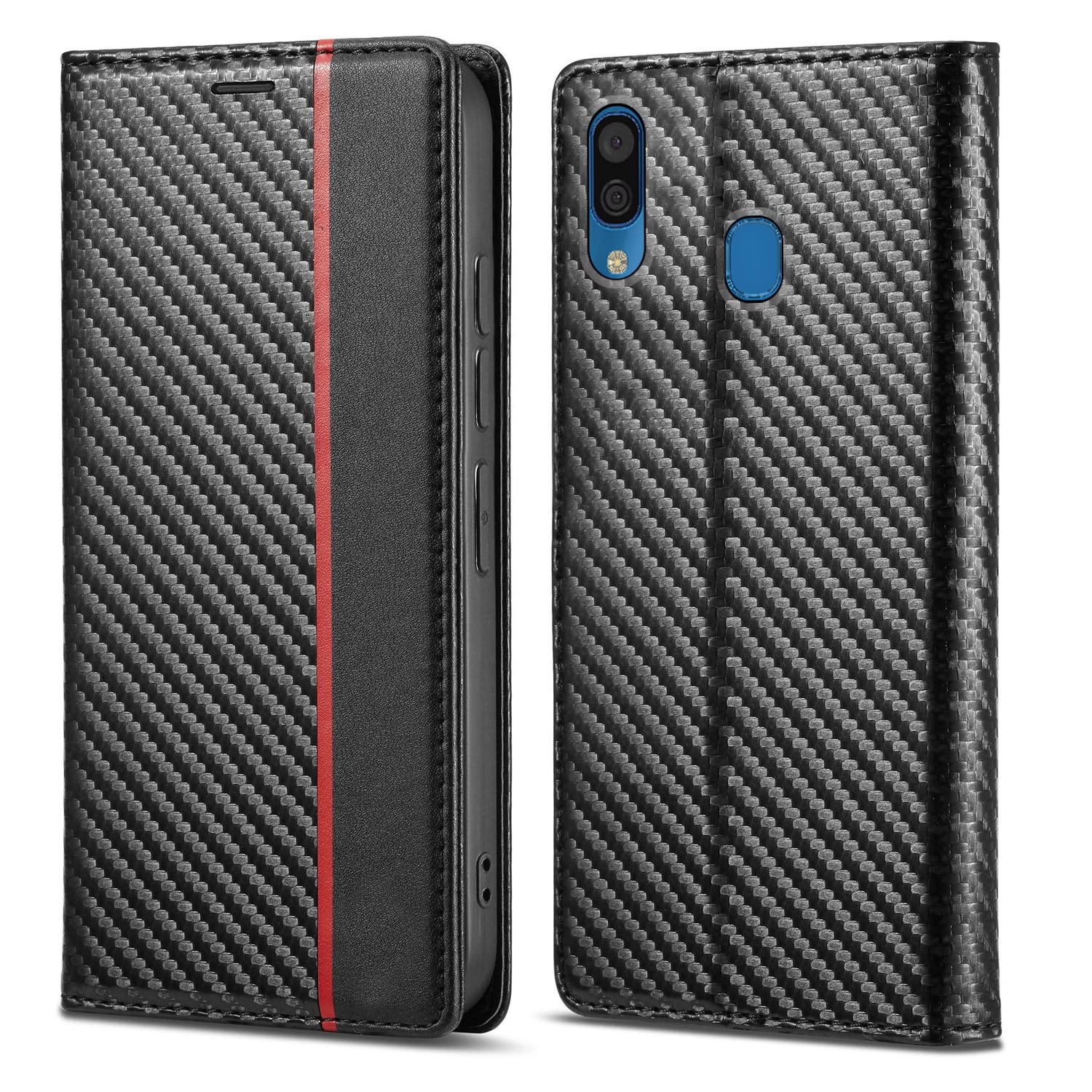 Pikkme black mobile flip cover for Samsung A20/A30/M10s
