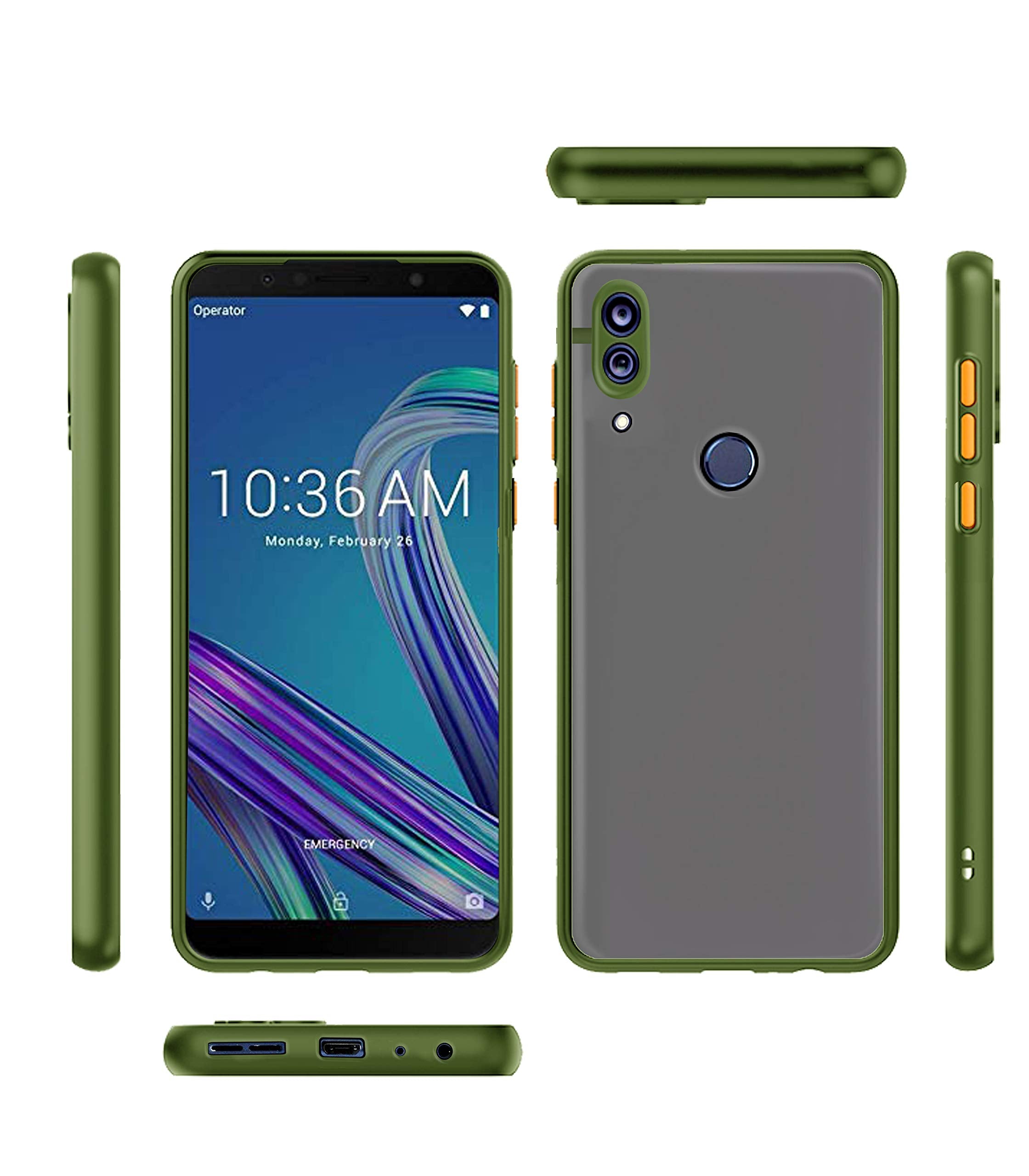 Green Matte mobile back cover for Asus – Pikkme – photo 2